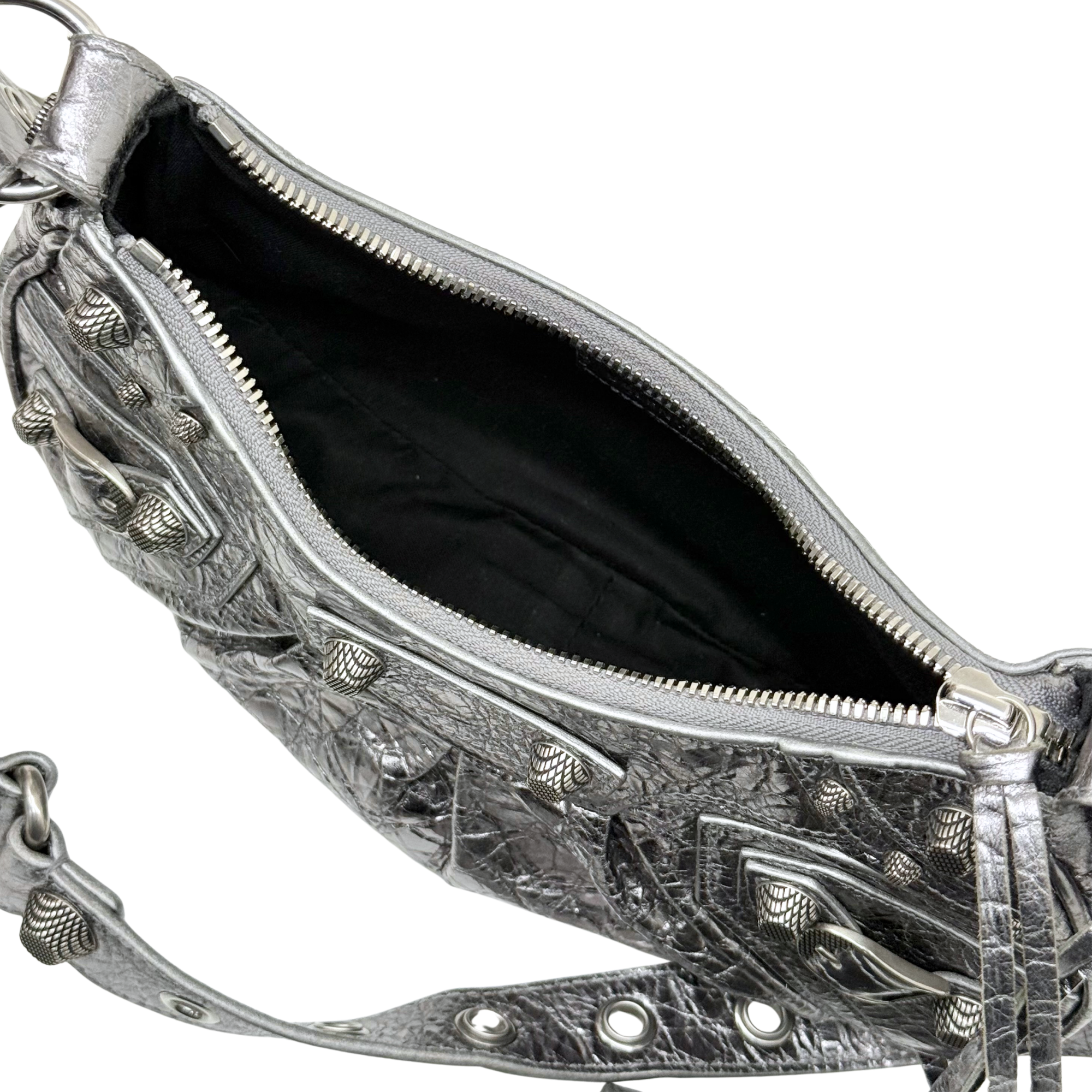 Balenciaga silver bag with mirror