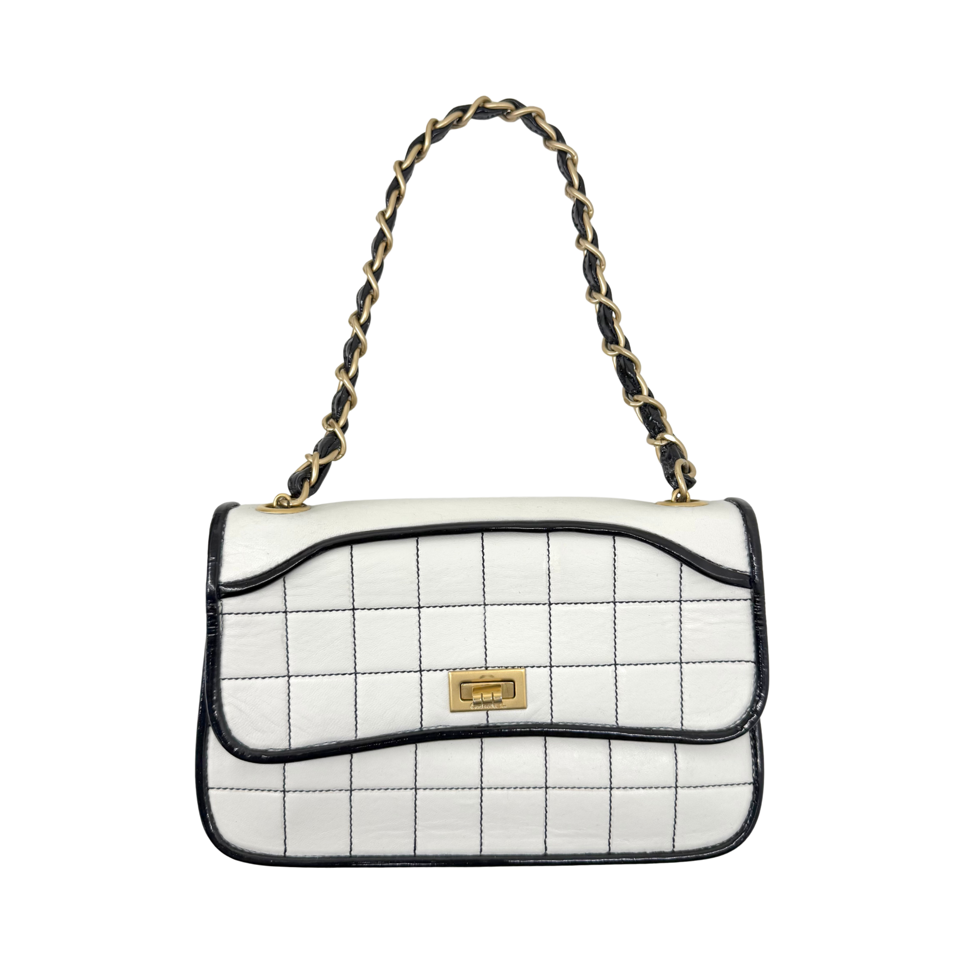Chanel White Black Bag