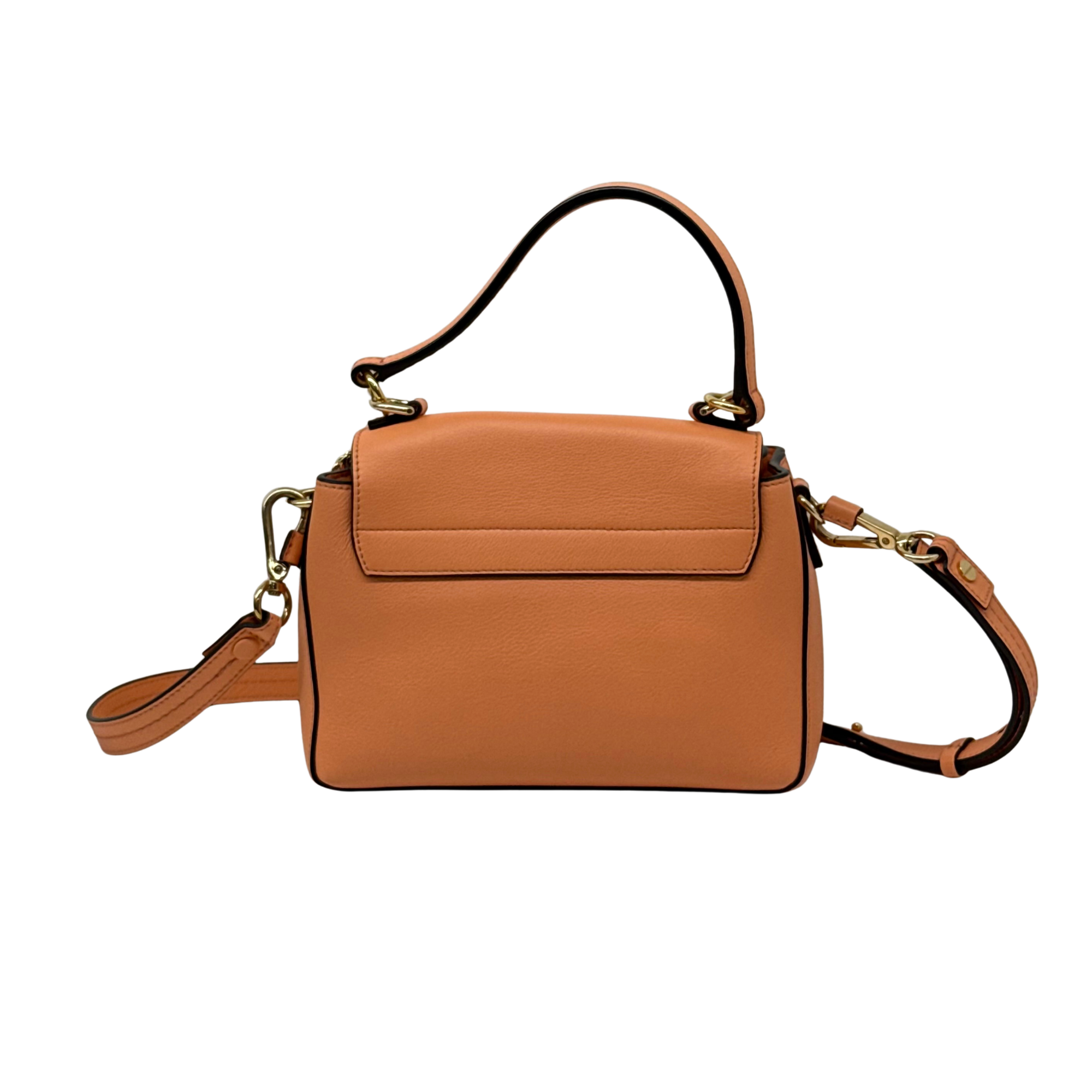 Celine Small Leather Faye Day satchel Bag Orange (pre-owned)