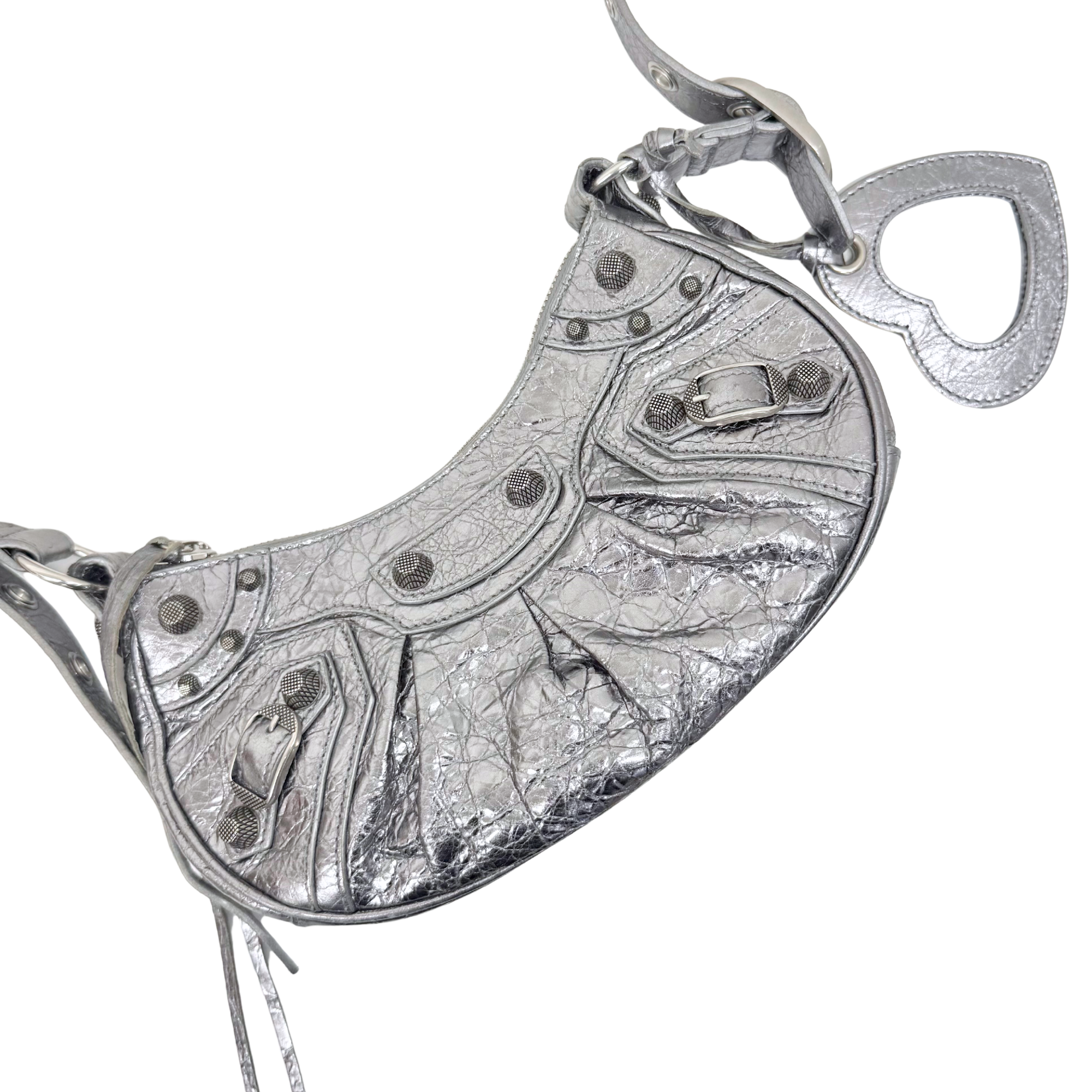 Balenciaga silver bag with mirror