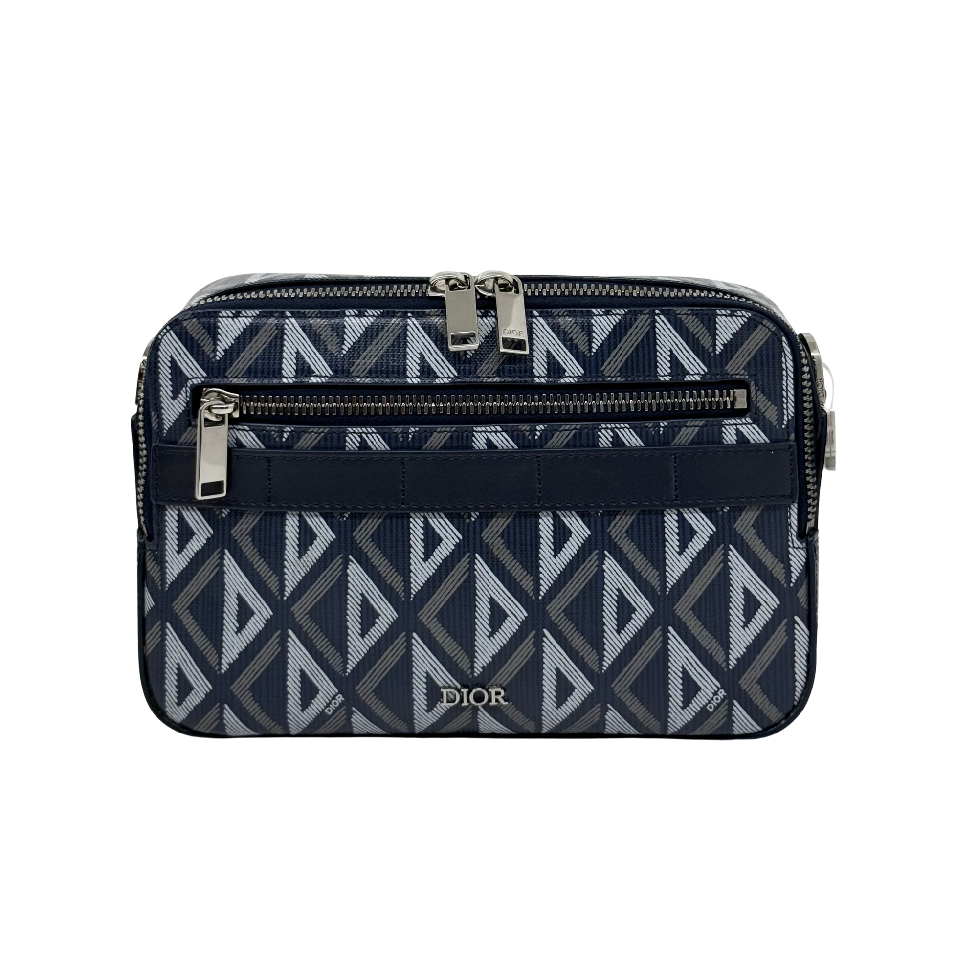 Dior Coated Canvas CD Diamond Safari Messenger Blue (brand new)