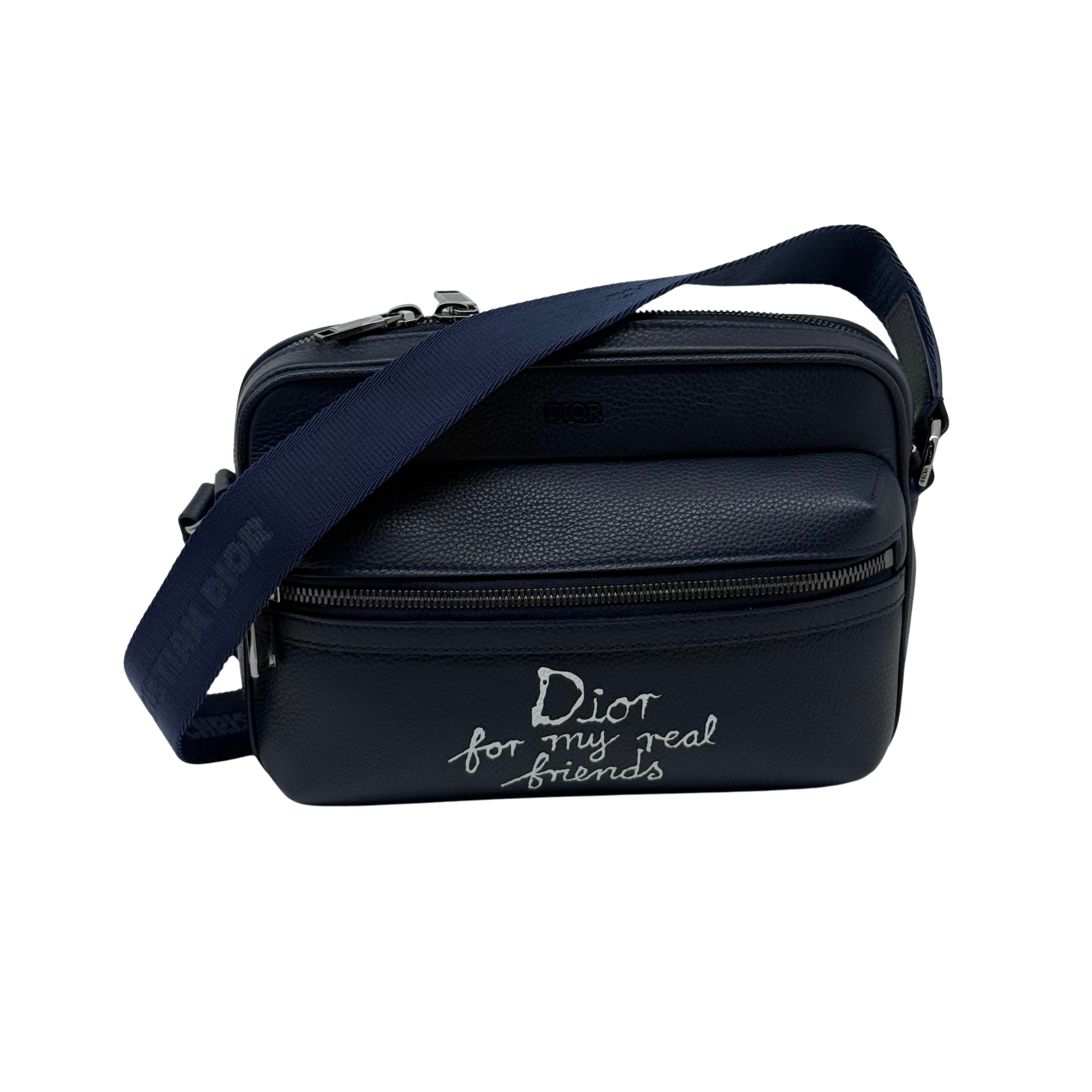 Dior x Hylton Nel Rider Navy Blue Leather Messenger Bag (brand new)