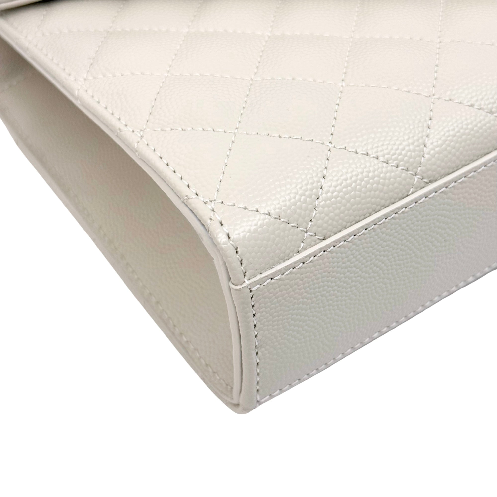 YSL Saint Laurent Envelope Medium Off White Mix Matelassé Leather Bag (brand new)