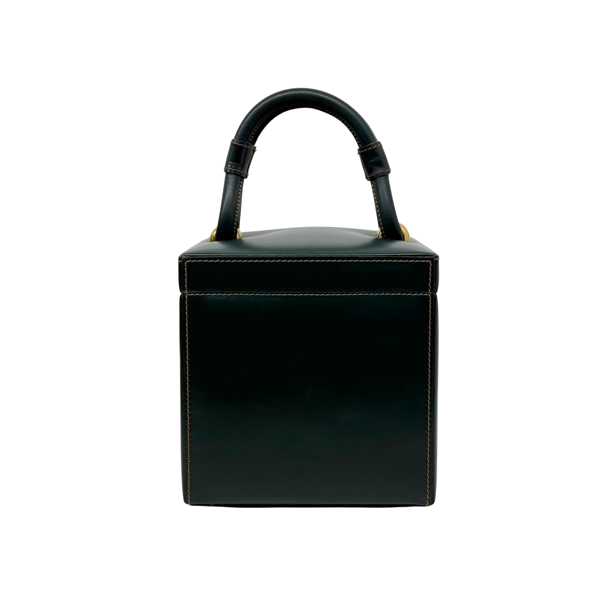 Loewe Anagram Vintage Dark Green vanity handbag (pre-owned)