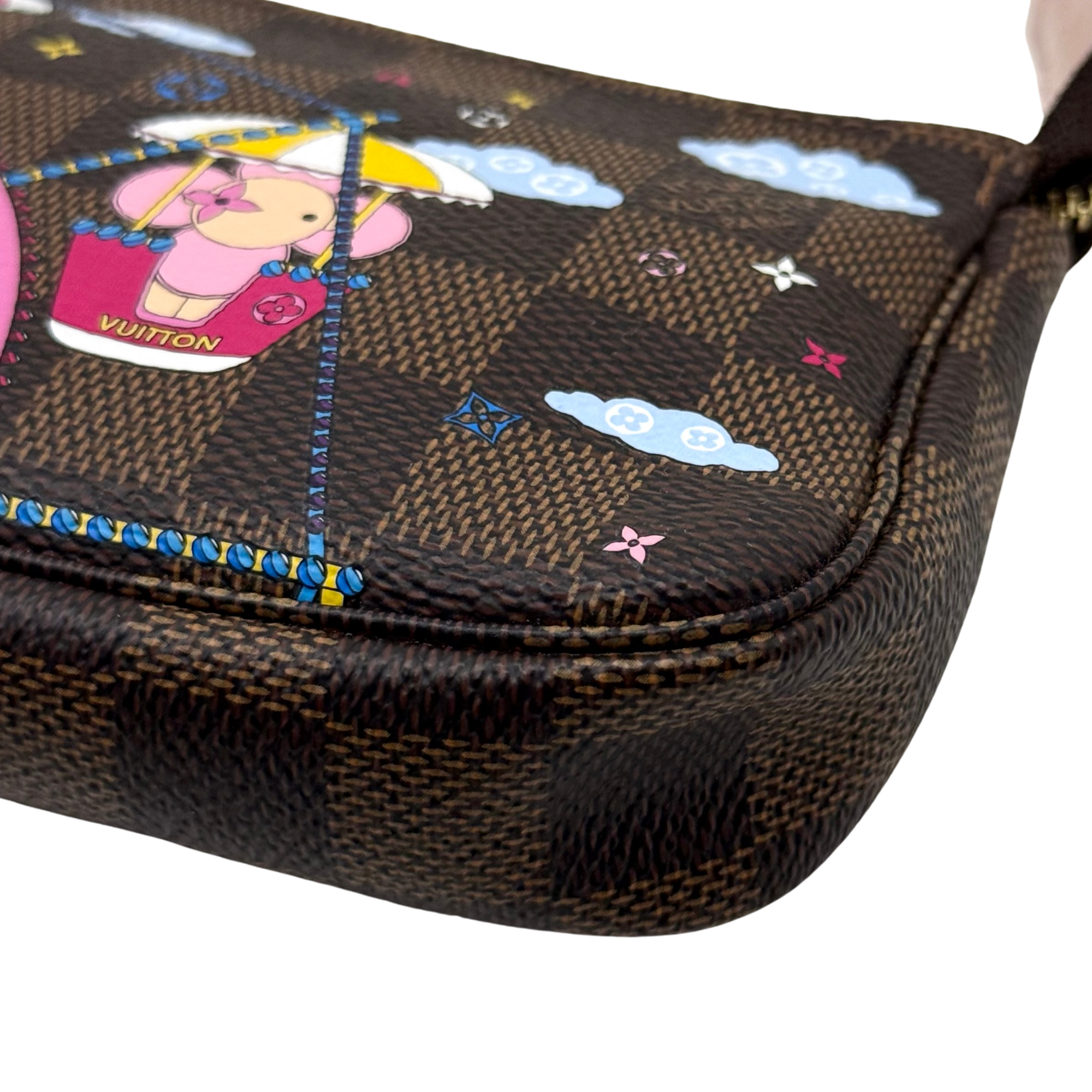 Louis Vuitton Pochette Accessoires Limited Edition Vivienne Xmas Damier Mini clutch bag (pre-owned)