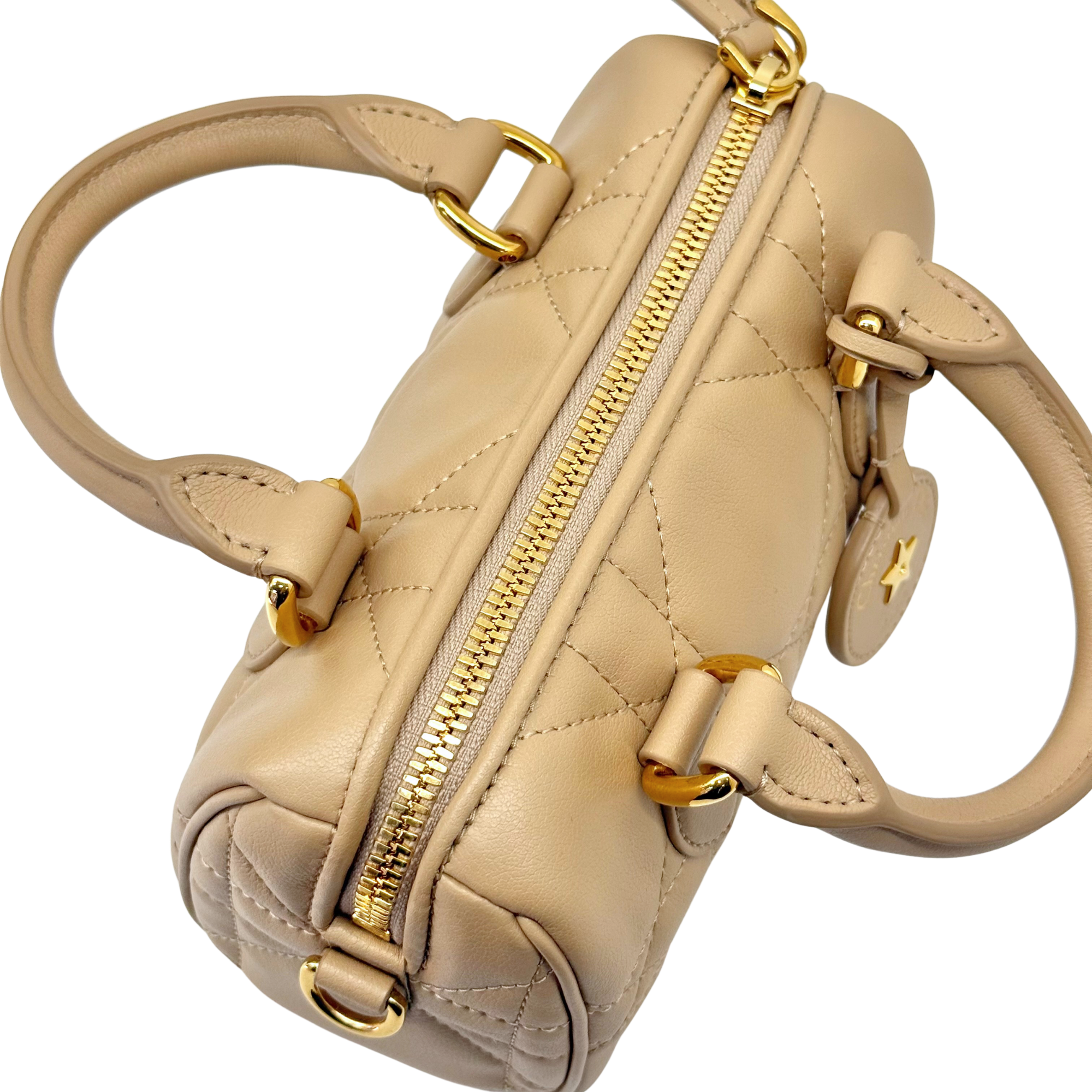 Dior Nano Dior Groove 17 Bag In Calfskin Leather With Gold Hardware Biscuit (brand new)