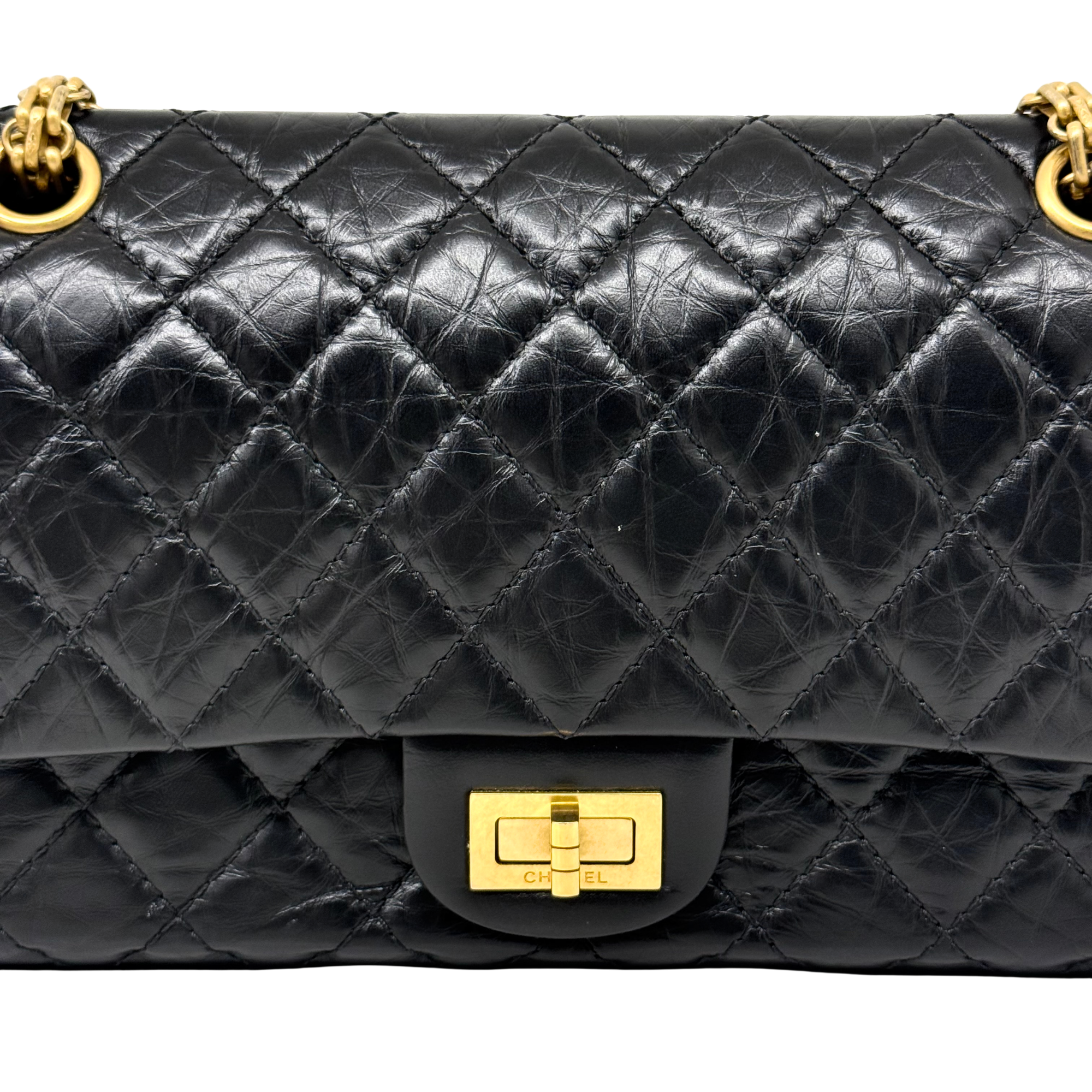 Chanel black bag medium rectangle lock