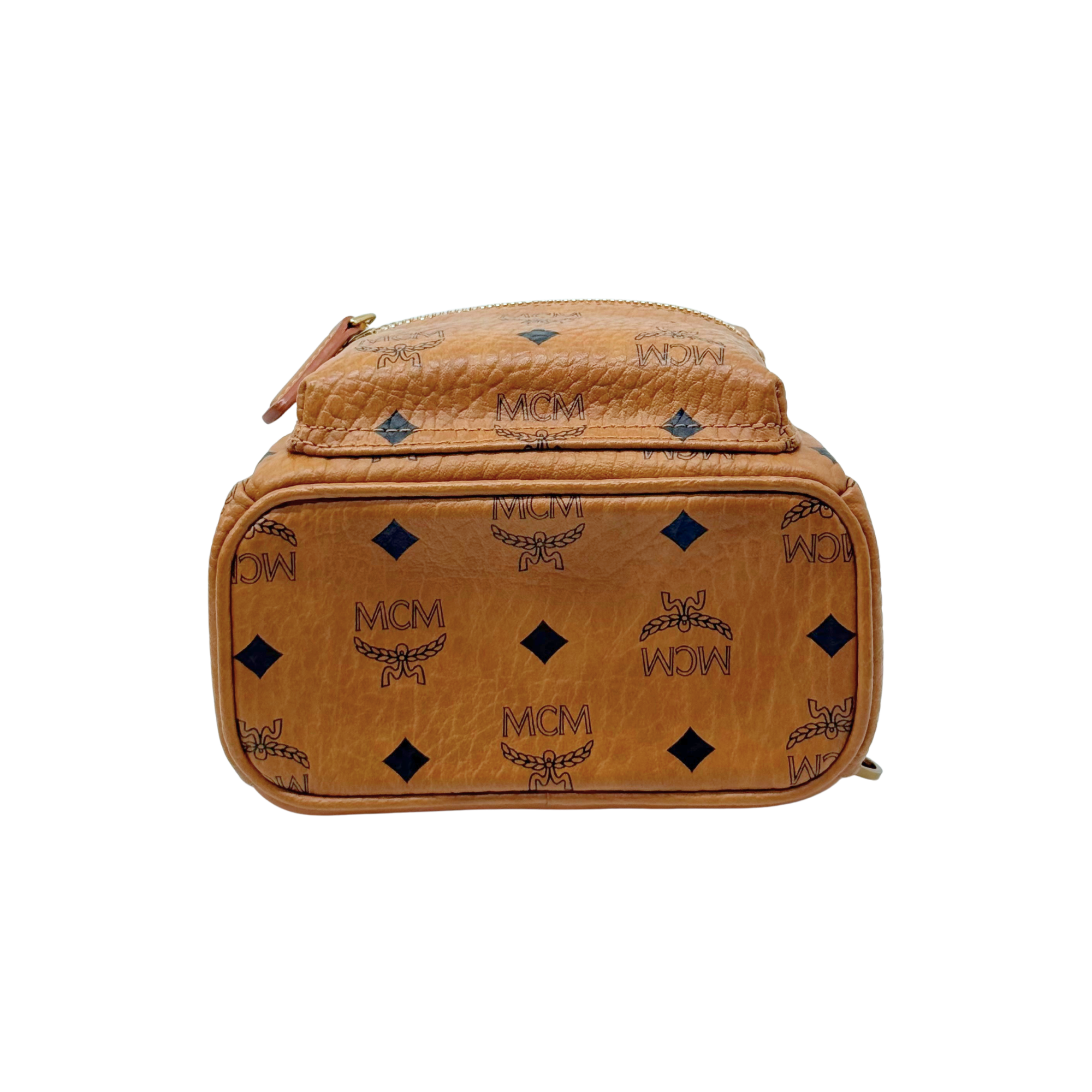 MCM Stark Bebe Boo Side Studs Backpack In Visetos X-mini (pre-owned)