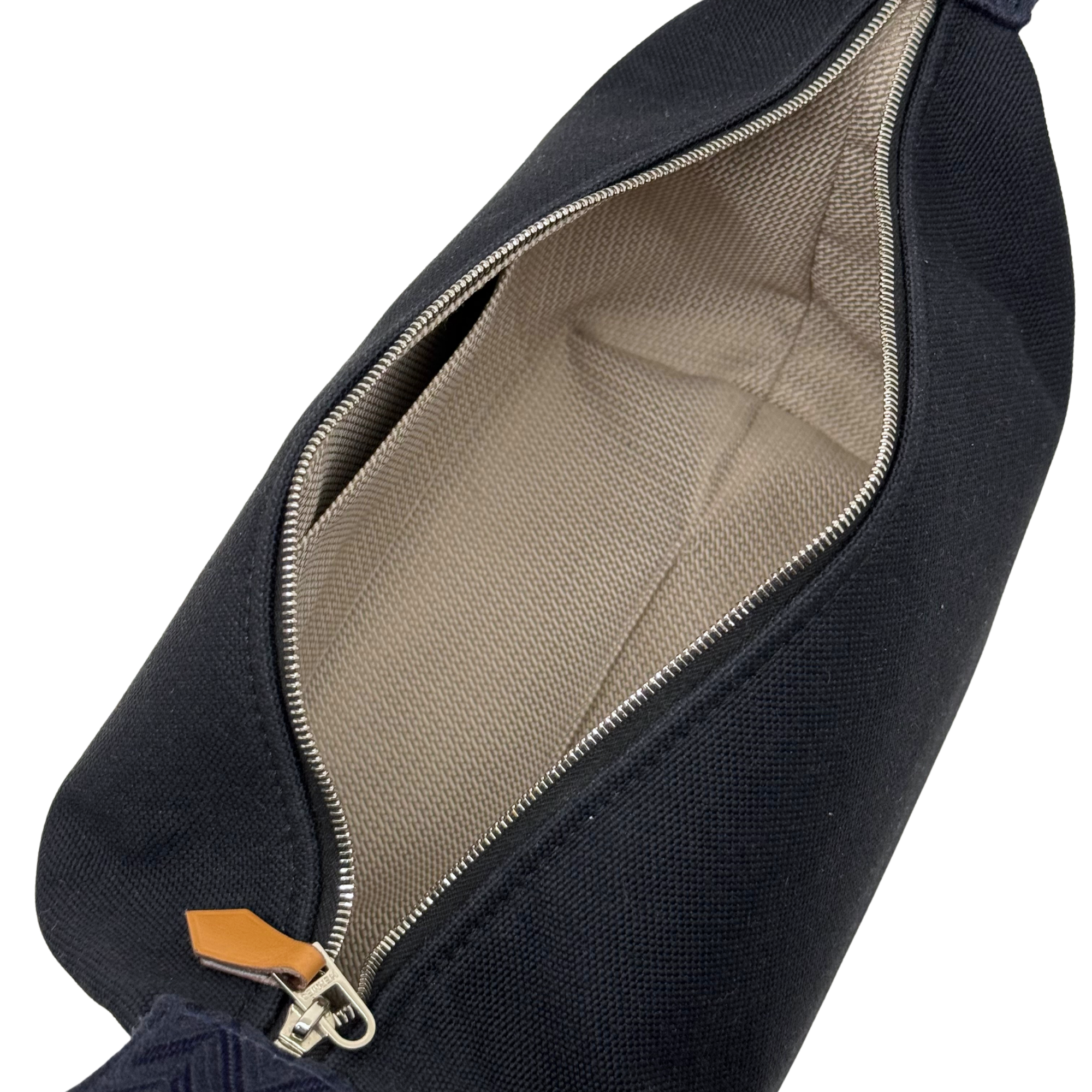 Hermès Bleu Nuit Canvas Small Bride-A-Brac Pouch (pre-owned)