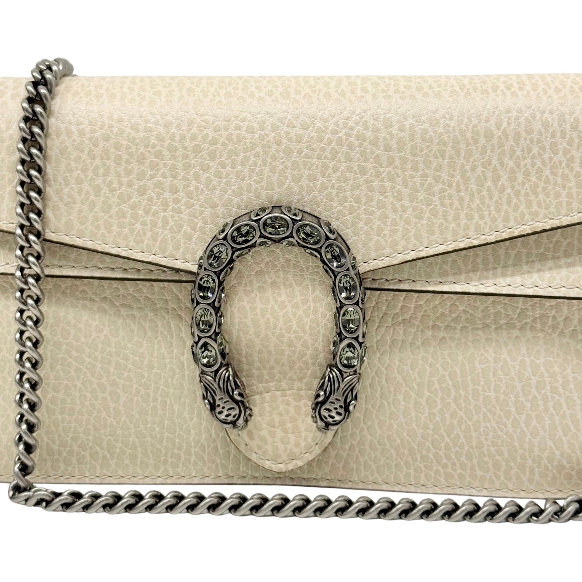 Gucci White Crystal Dionysus Super Mini Bag (pre-owned)