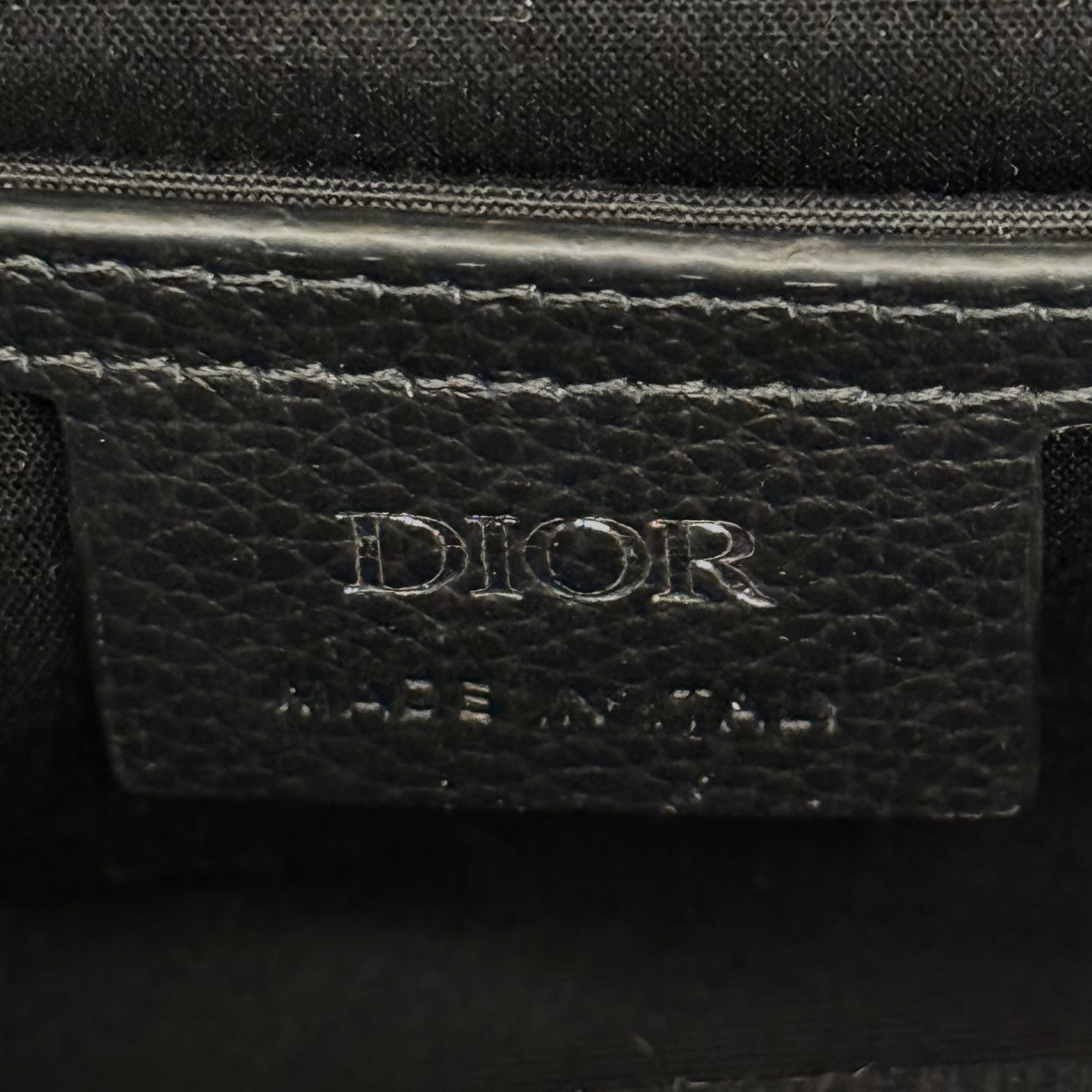 Dior Small Saddle Messenger Bag with Flap Beige and Black Dior Oblique Jacquard with Black Grained Calfskin (pre-owned)