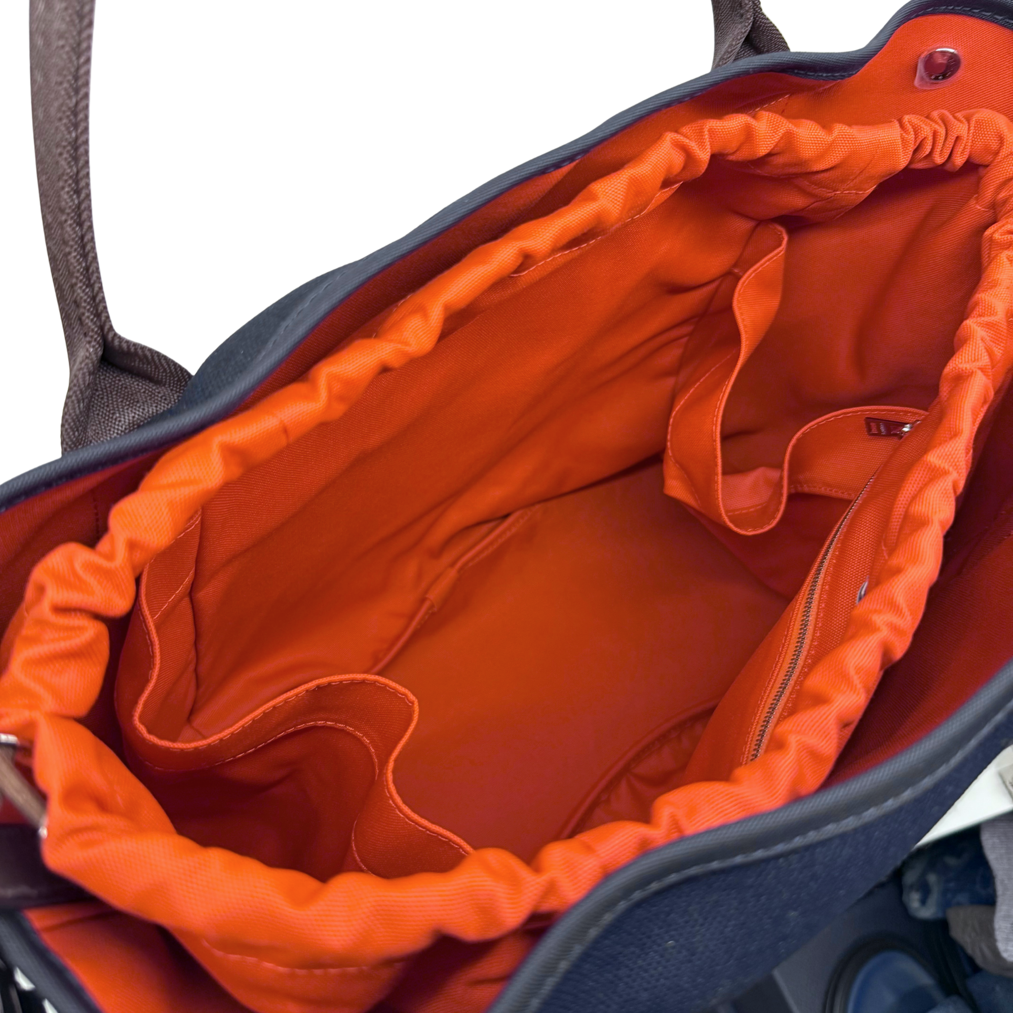 Hermes blue brown bag