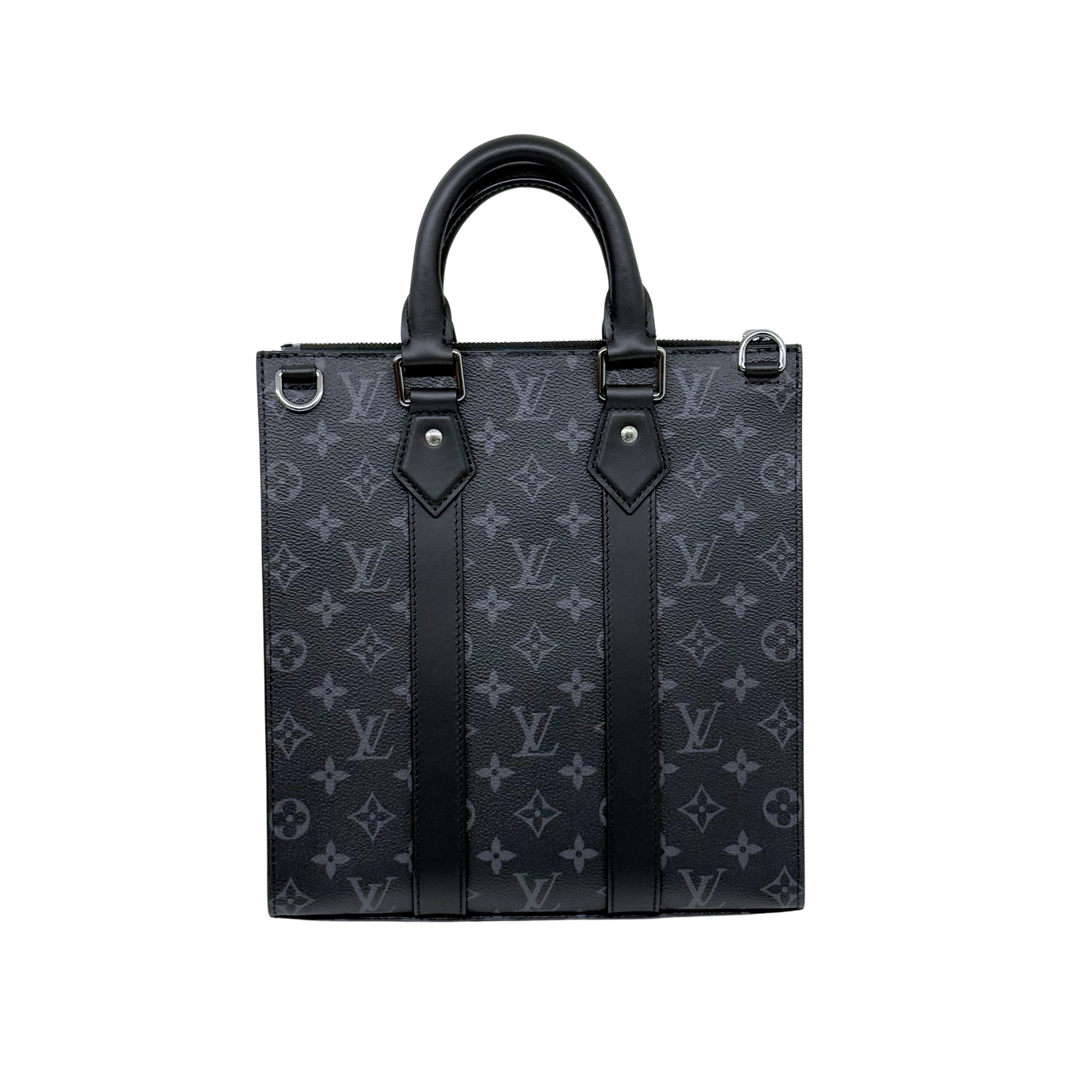 Louis Vuitton Sac Plat PM Monogram Eclipse Coated Canvas Top Handle Bag (brand new)