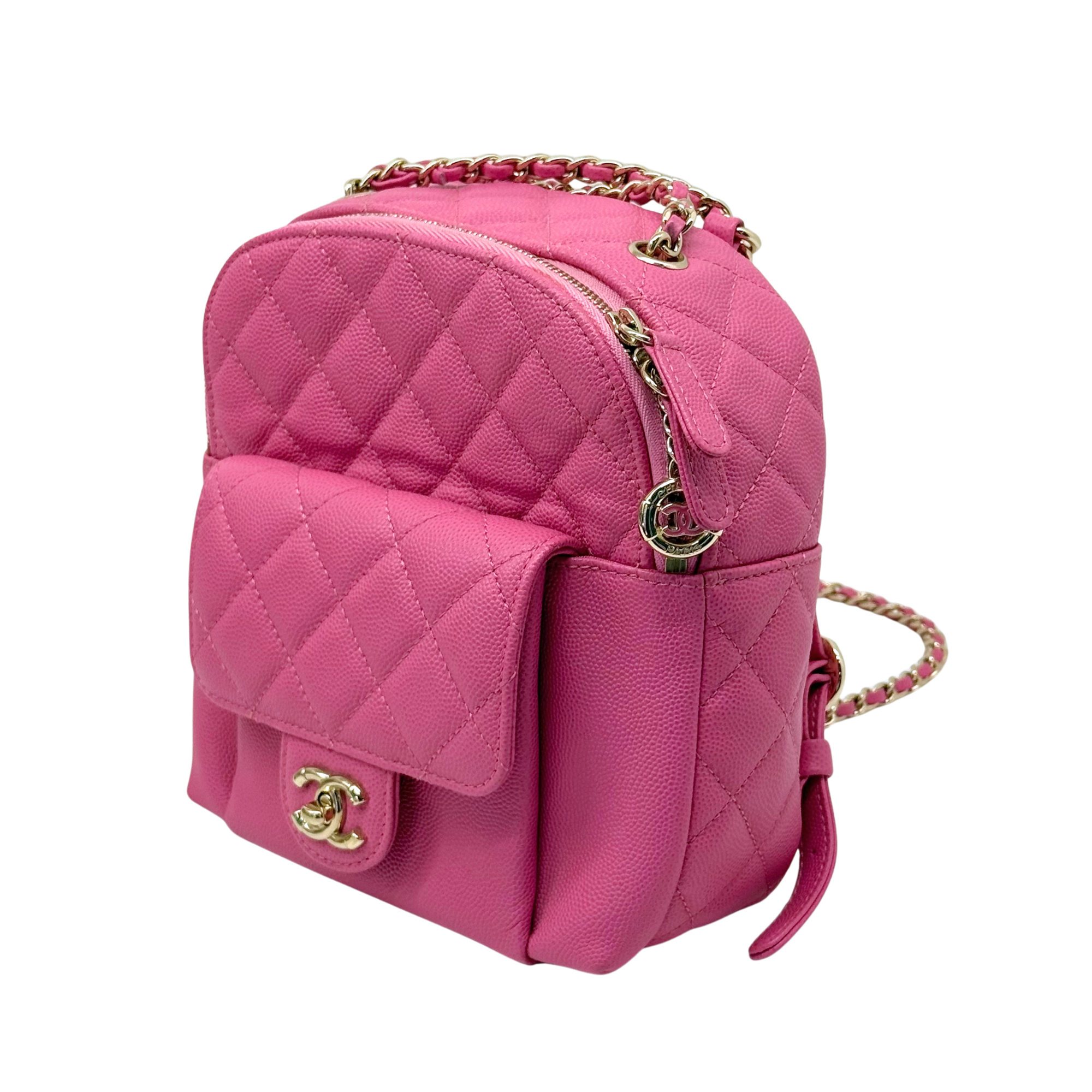 Chanel pink backpack bag