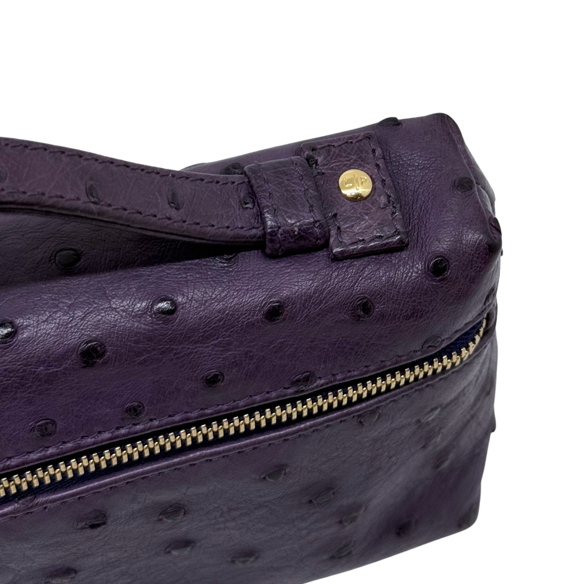 Loro Piana Violet Ostrich L19 Pouch (pre-owned)