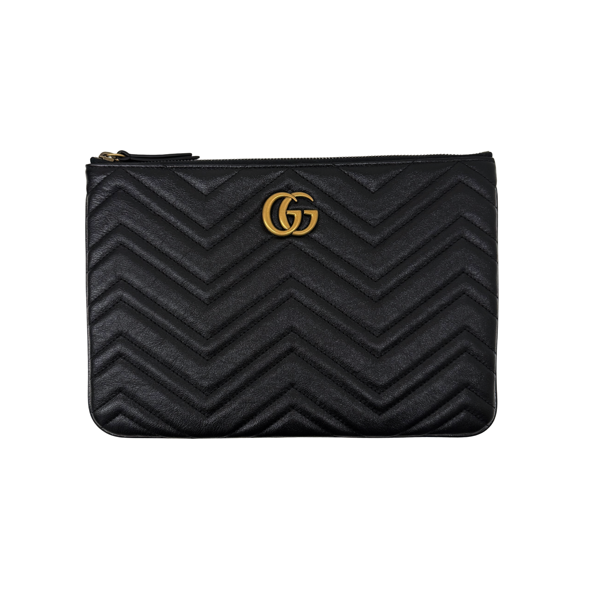 Gucci GG Marmont Matelasse Leather pouch black (brand new)