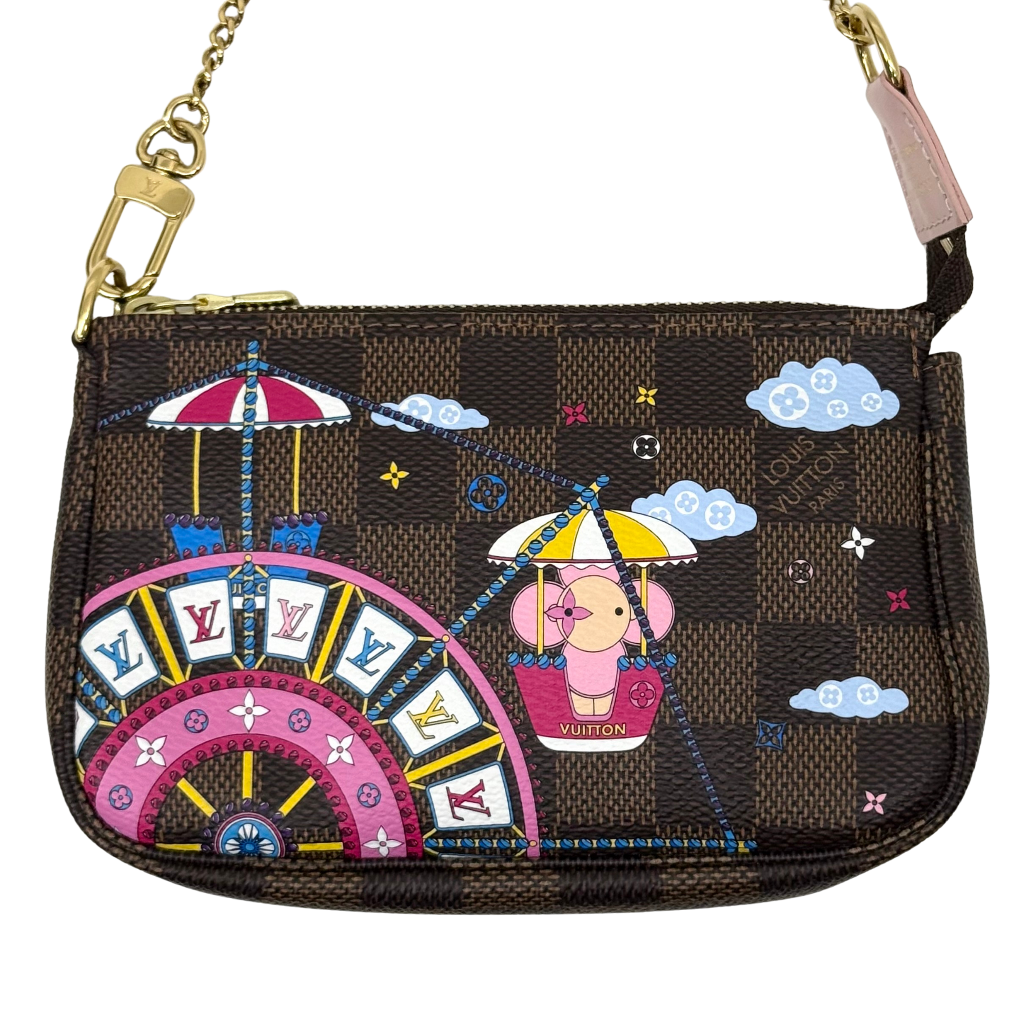 Louis Vuitton Pochette Accessoires Limited Edition Vivienne Xmas Damier Mini clutch bag (pre-owned)