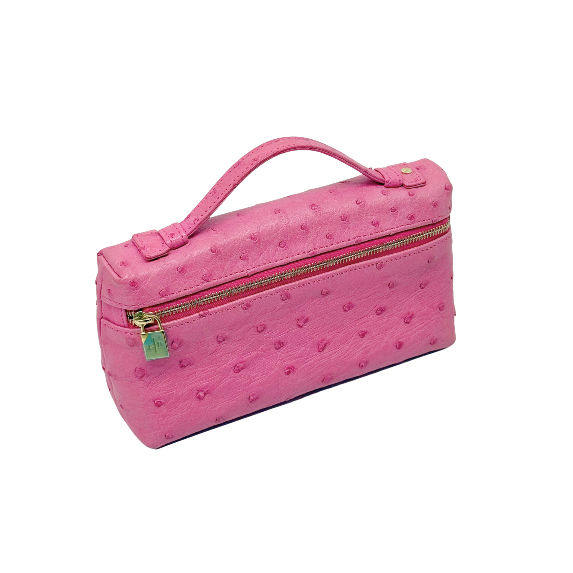 Loro Piana Pink Ostrich L19 Pouch (pre-owned)