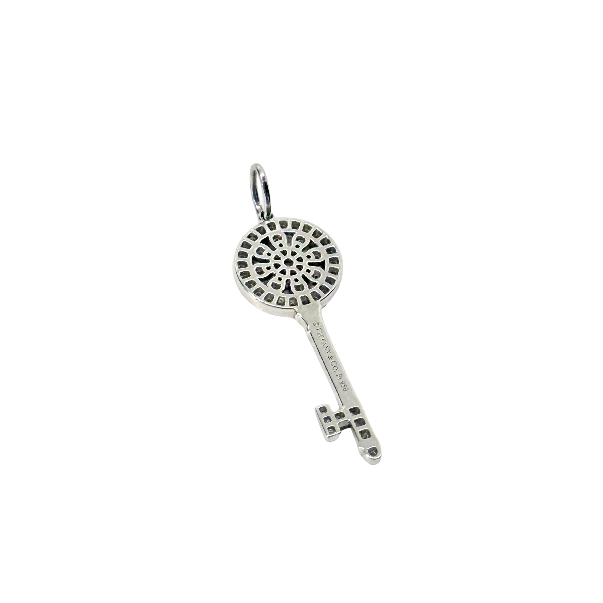 Tiffany & Co. Petals Key Diamond Platinum Pendant 18k White Gold (brand new)