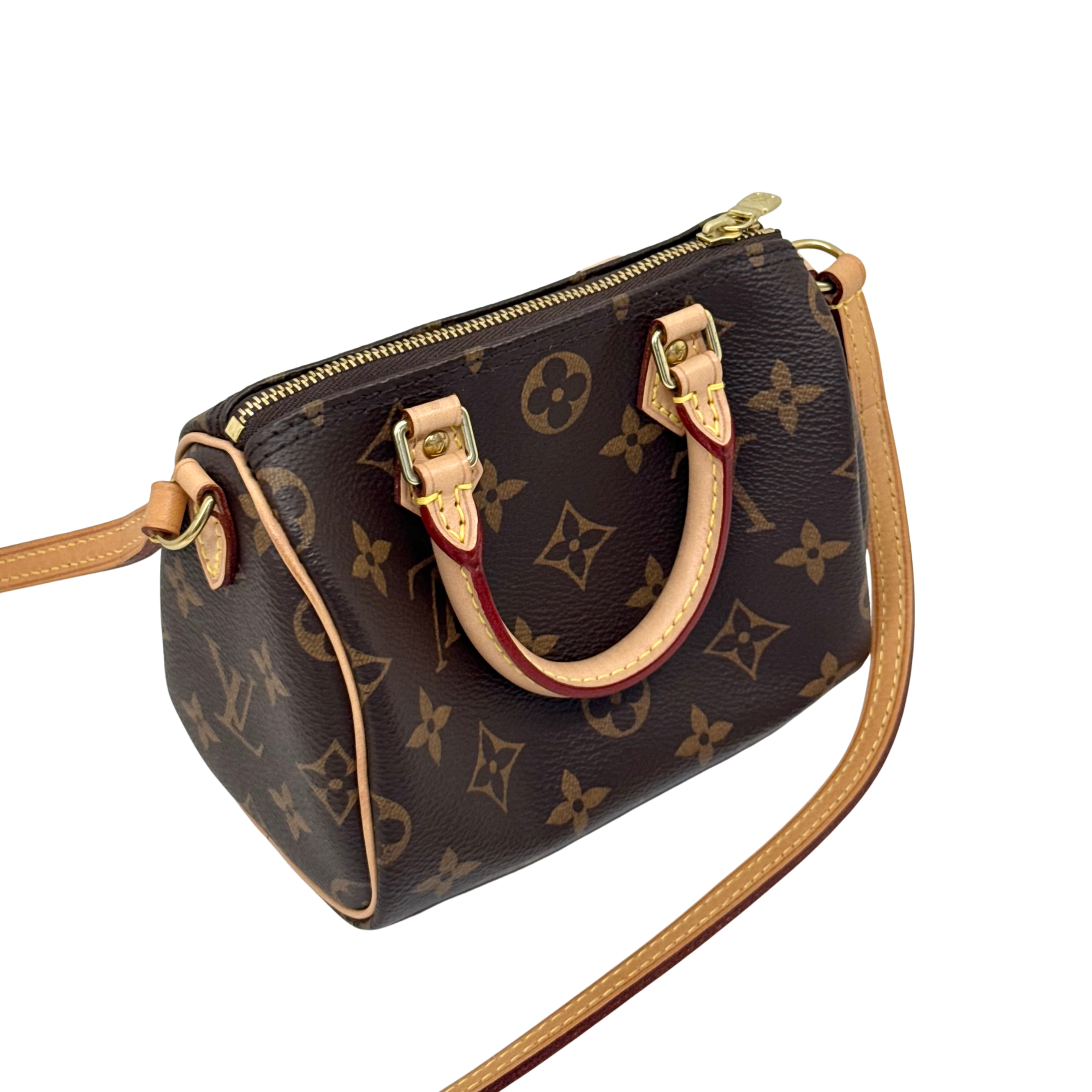 Louis Vuitton Speedy Bandouliere NM Bag Monogram Canvas Nano crossbody bag (pre-owned)