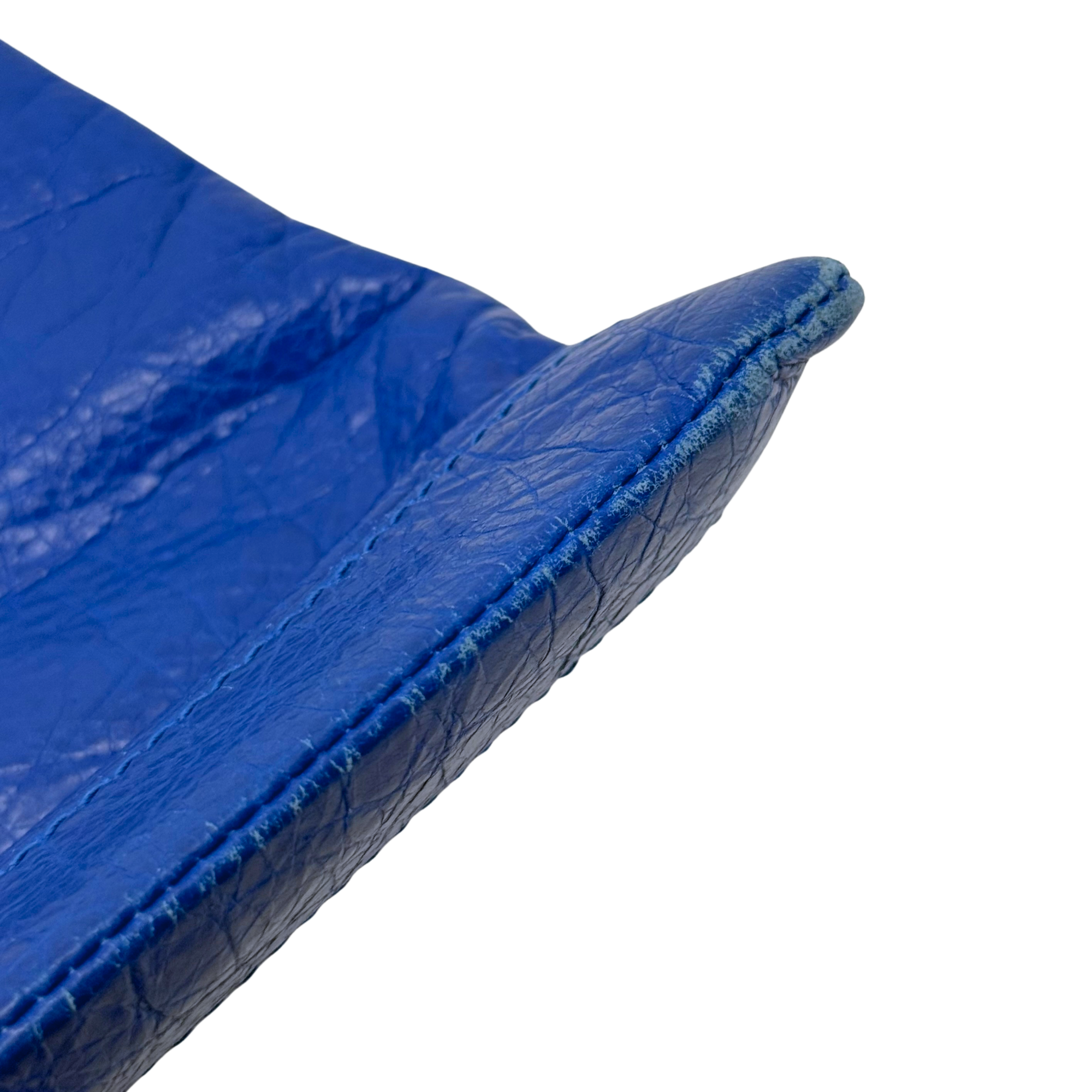 Balenciaga Lambskin Motocross Classic Clip M clutch bag Blue (pre-owned)