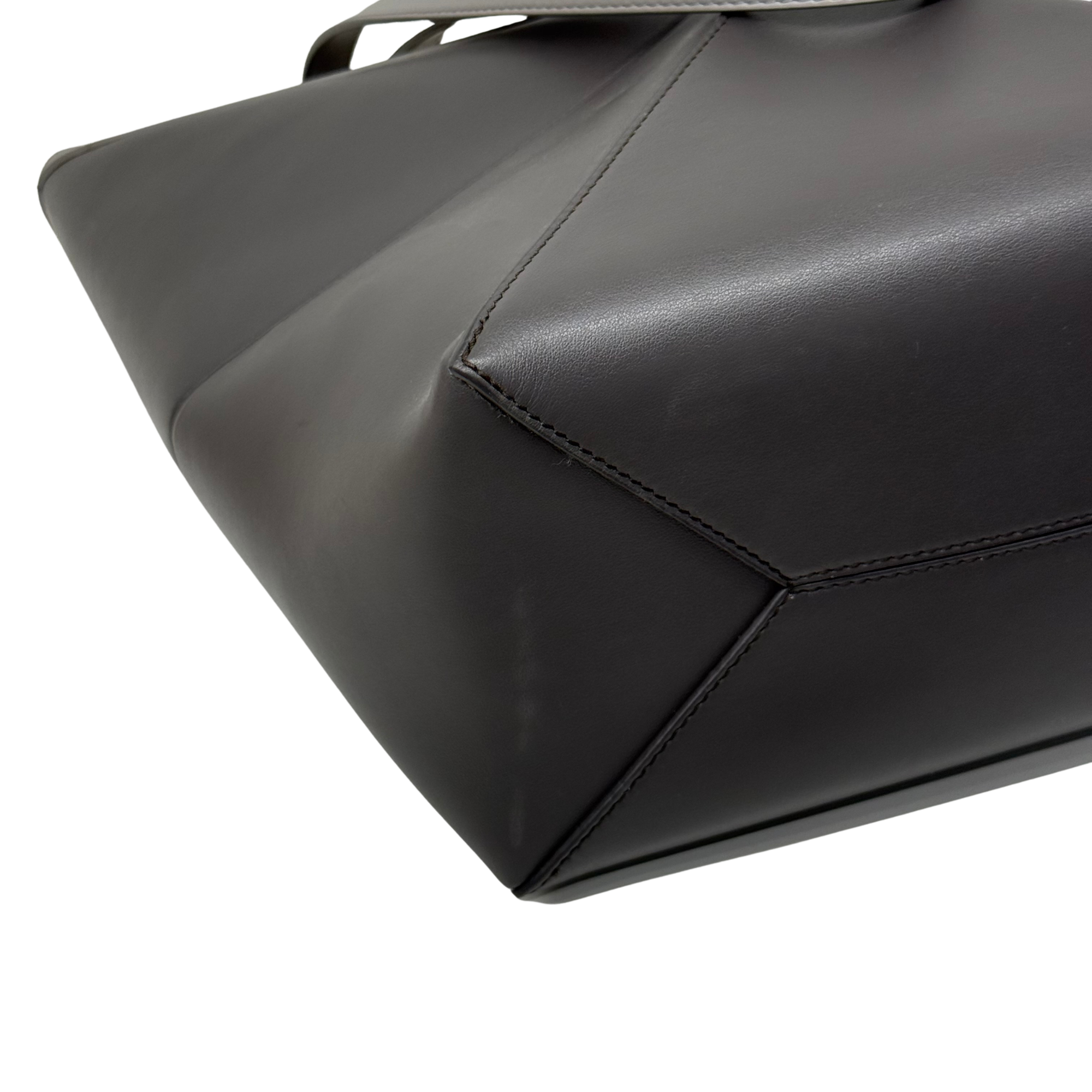 Loewe Grey Puzzle Fold Medium Leather Tote Bag (pre-owned)