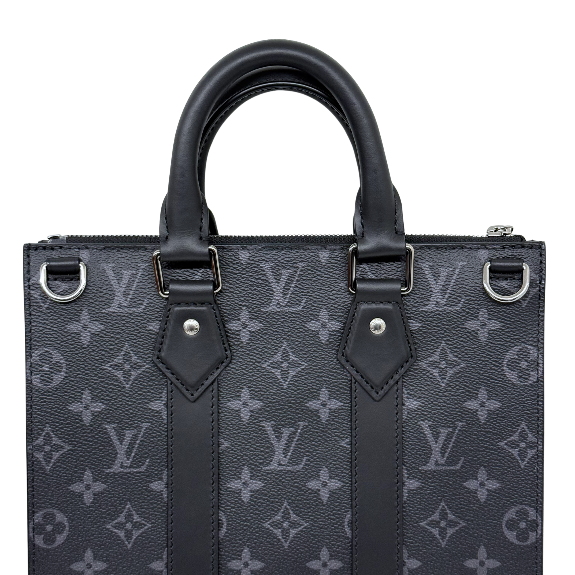 Louis Vuitton Sac Plat PM Monogram Eclipse Coated Canvas Top Handle Bag (brand new)