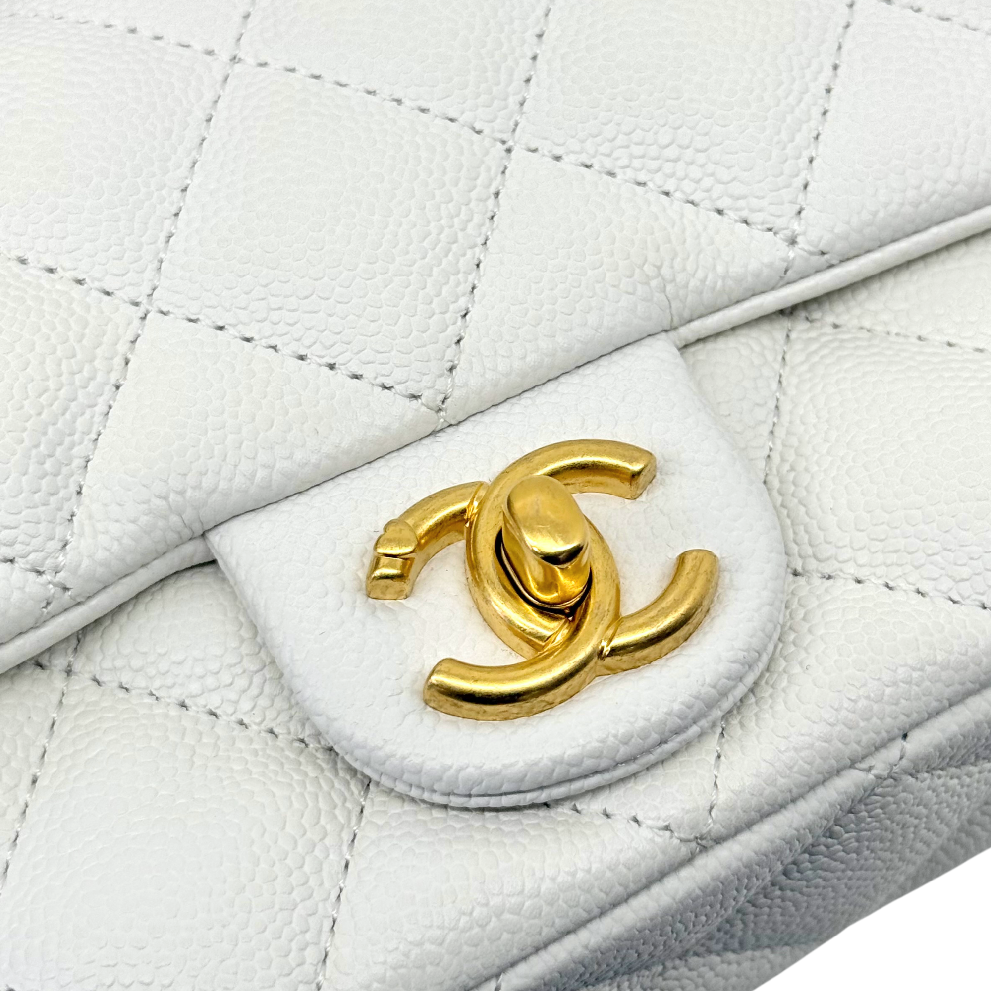 Chanel White Flap small Bag