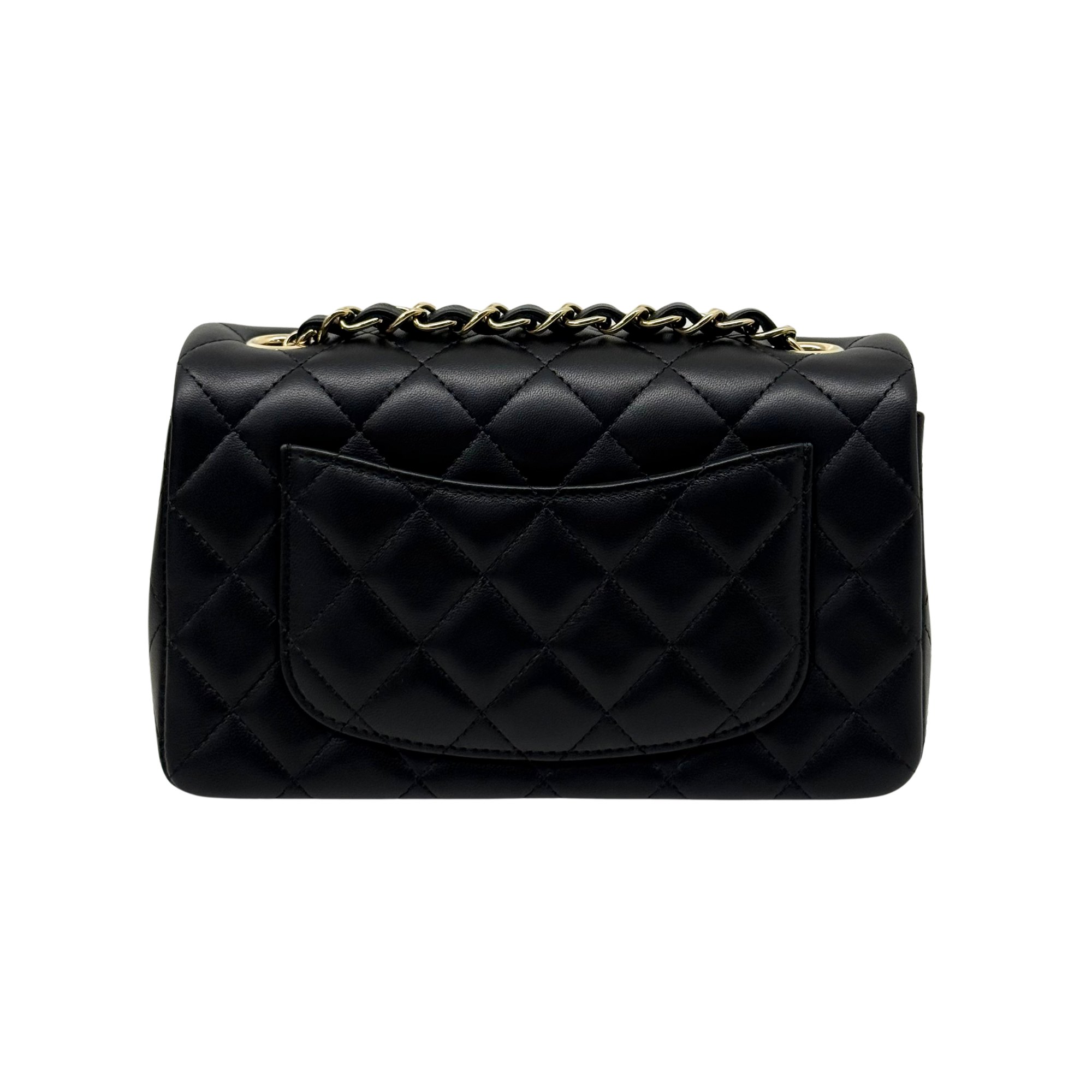 Chanel black bag soft leather gold hardware