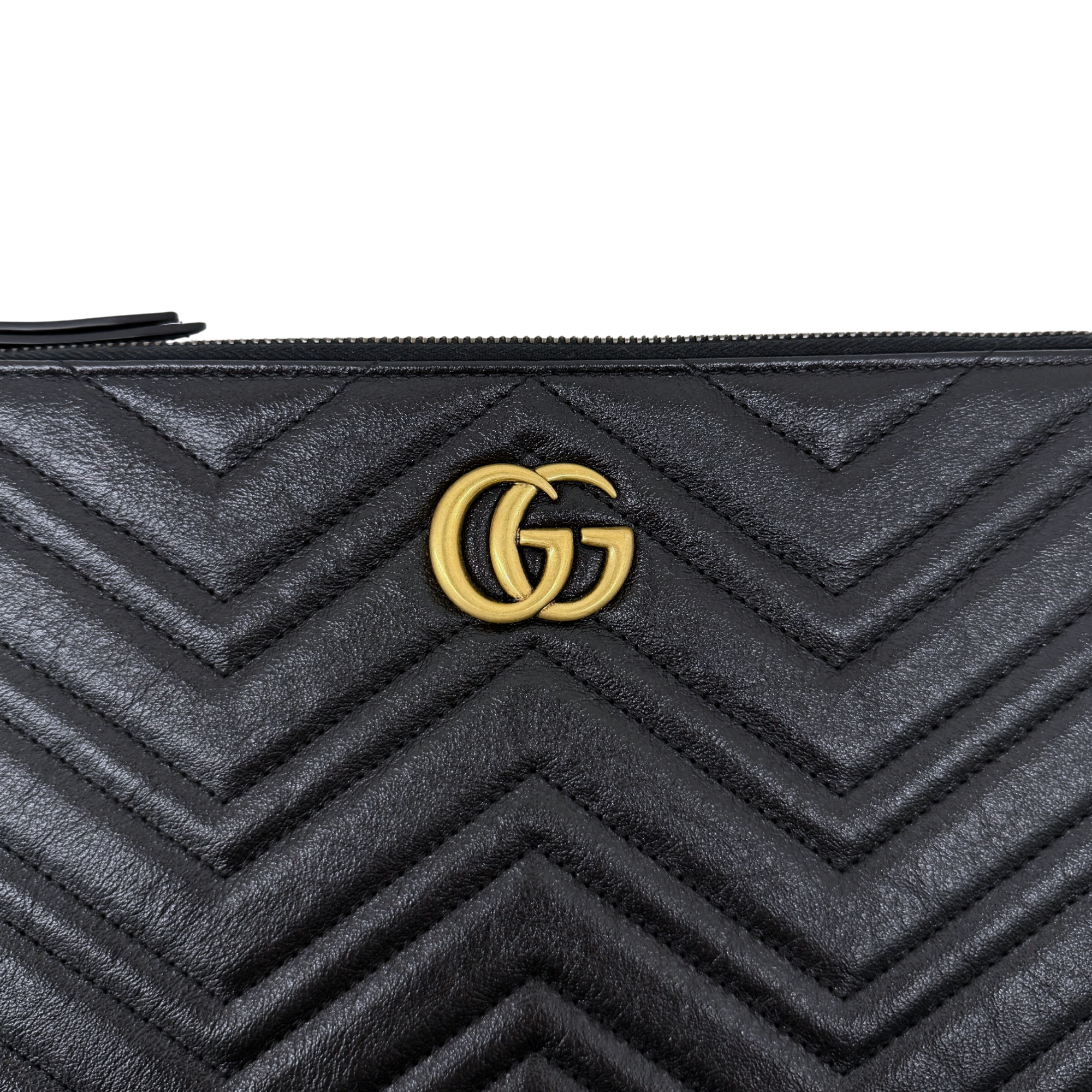 Gucci GG Marmont Matelasse Leather pouch black (brand new)