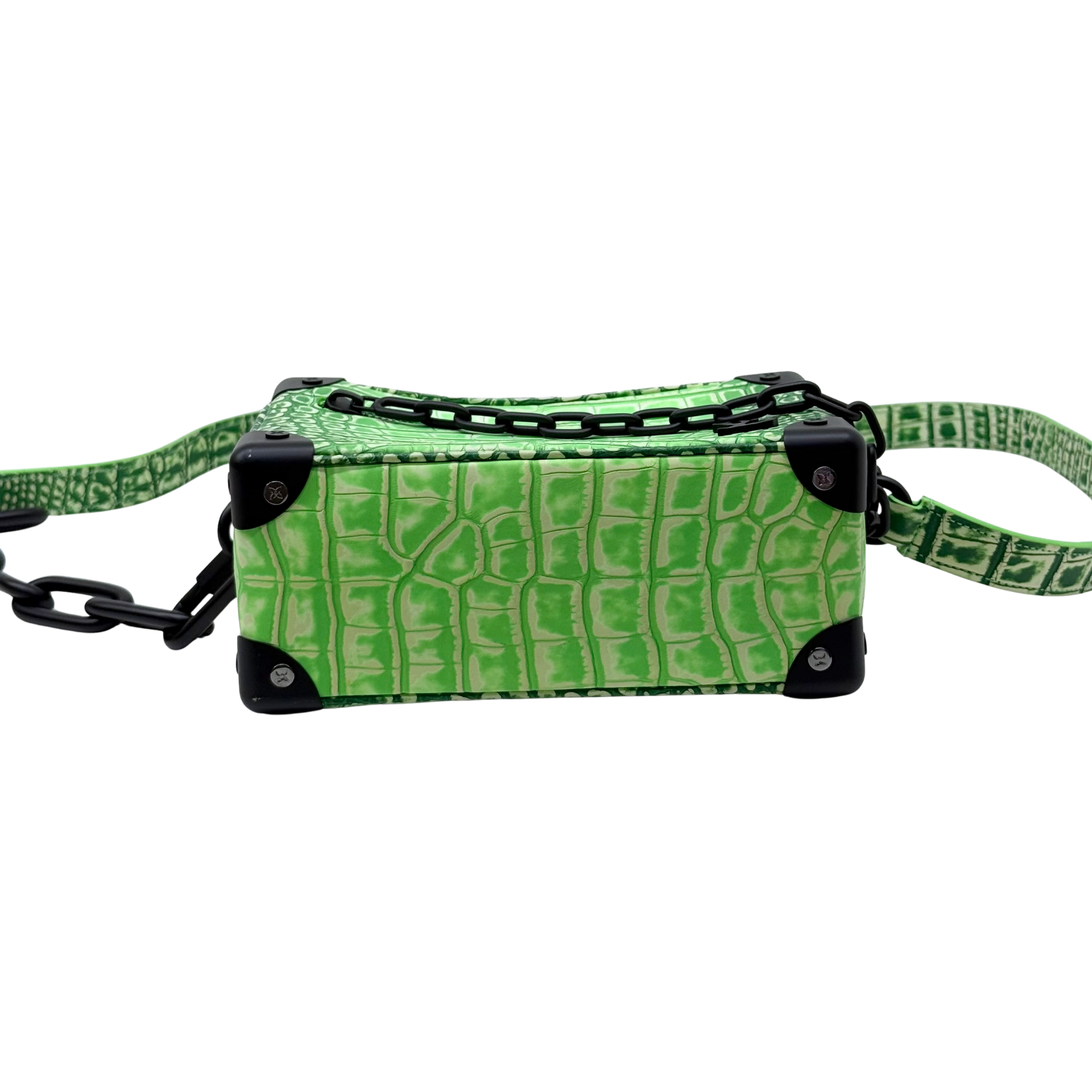 Louis Vuitton Mini Soft Crocodile Leather Trunk bag Neon Green (brand new)