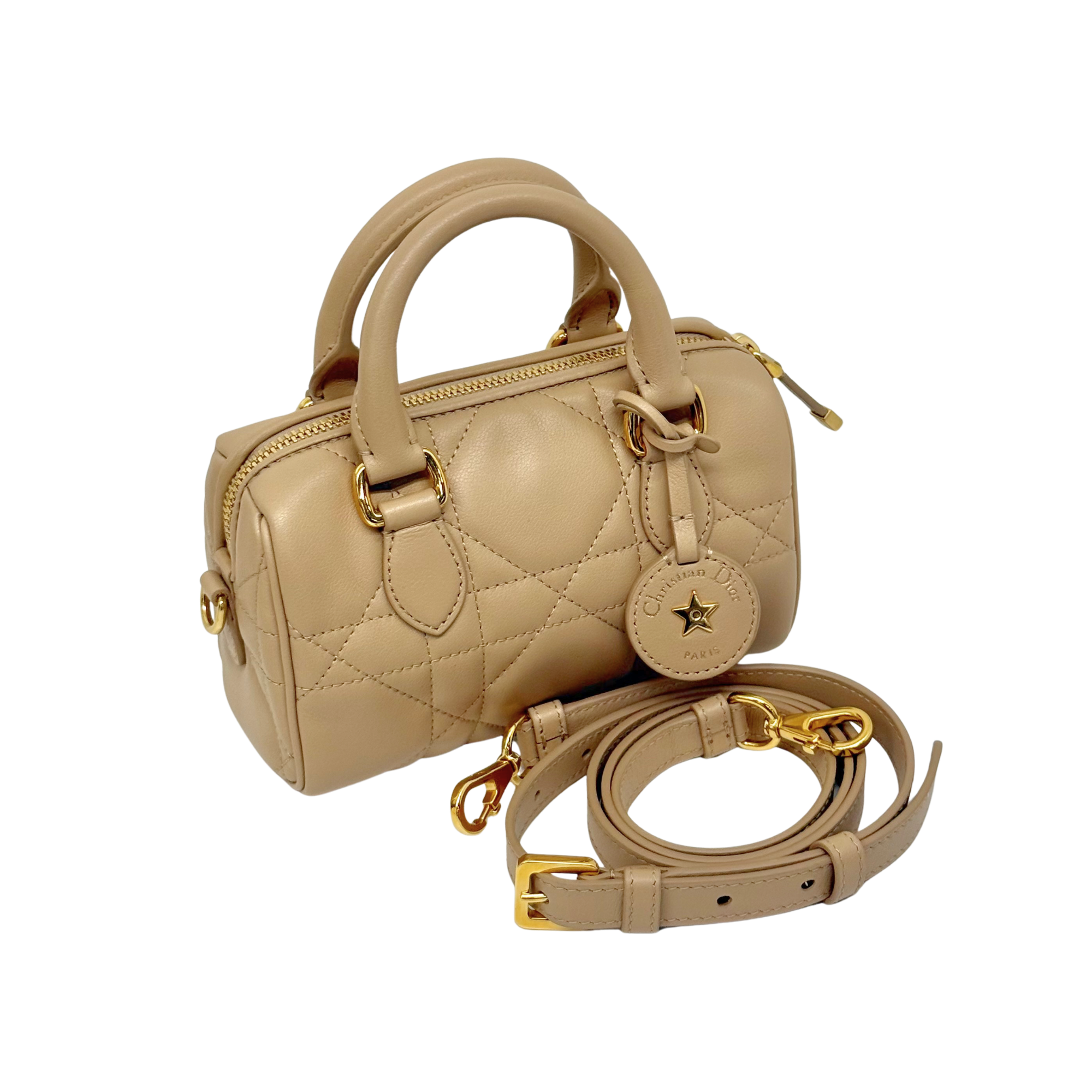 Dior Nano Dior Groove 17 Bag In Calfskin Leather With Gold Hardware Biscuit (brand new)