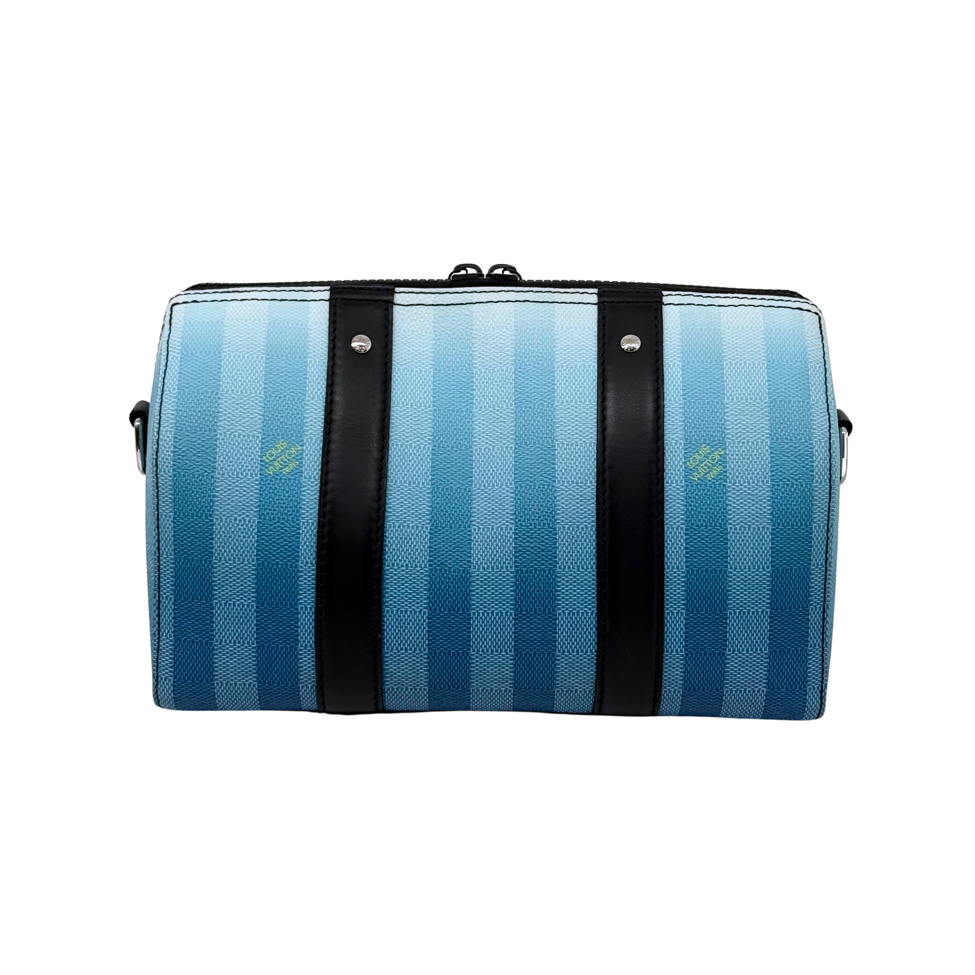 Louis Vuitton x Virgil Abloh Gradient Blue Damier Stripes City Keepall bag (pre-owned)