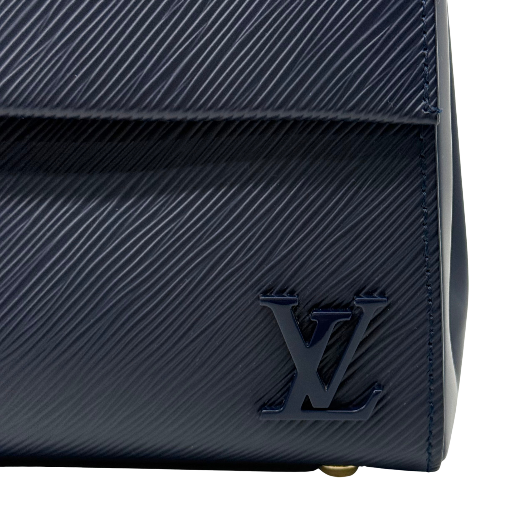 Louis Vuitton Cluny Top Handle Bag Epi Leather Mini Navy Blue (pre-owned)