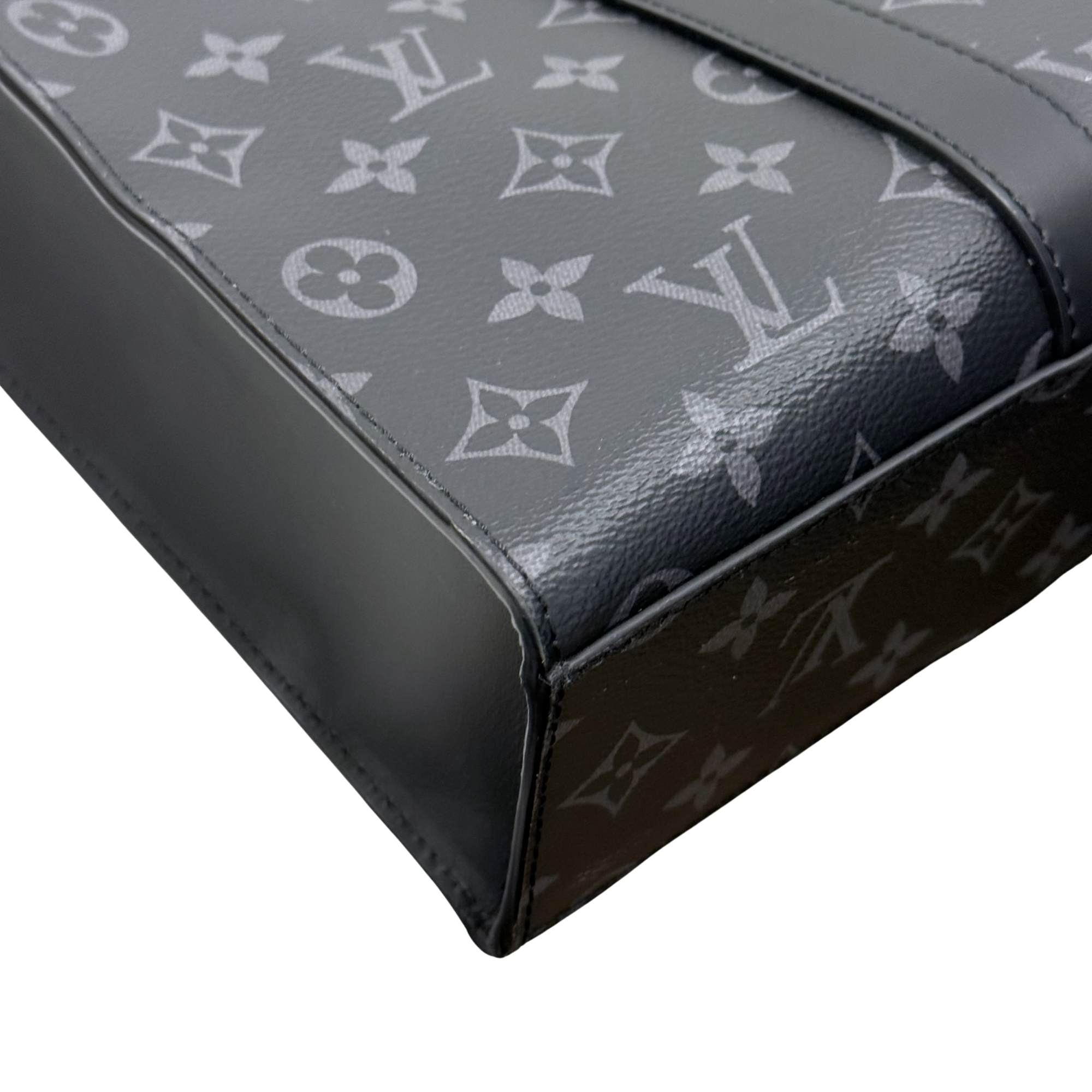 Louis Vuitton Bicolor Monogram Eclipse Sac Plat Black and Grey (pre-owned)