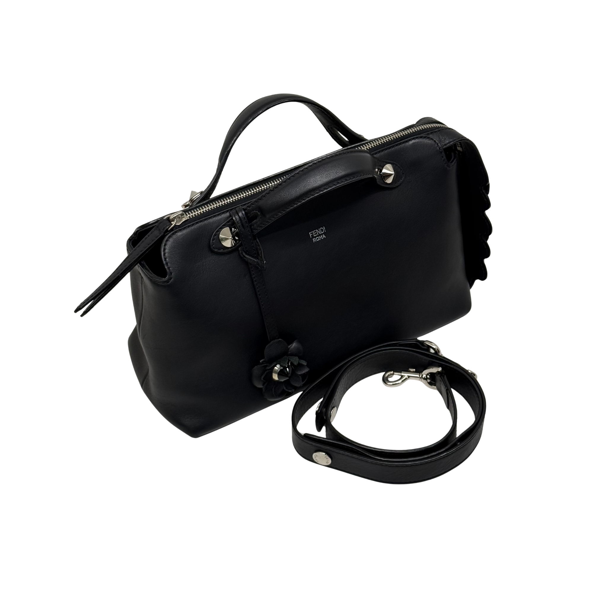 Fendi By The Way Black Flowerland Edition Bag (pre-owned)