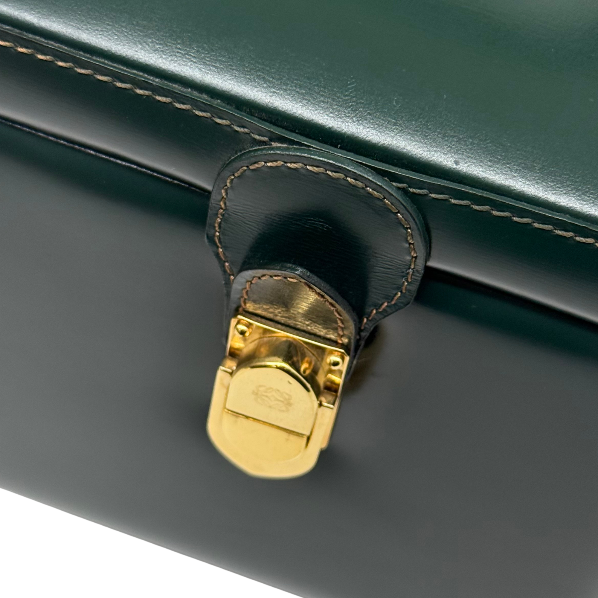 Loewe Anagram Vintage Dark Green vanity handbag (pre-owned)