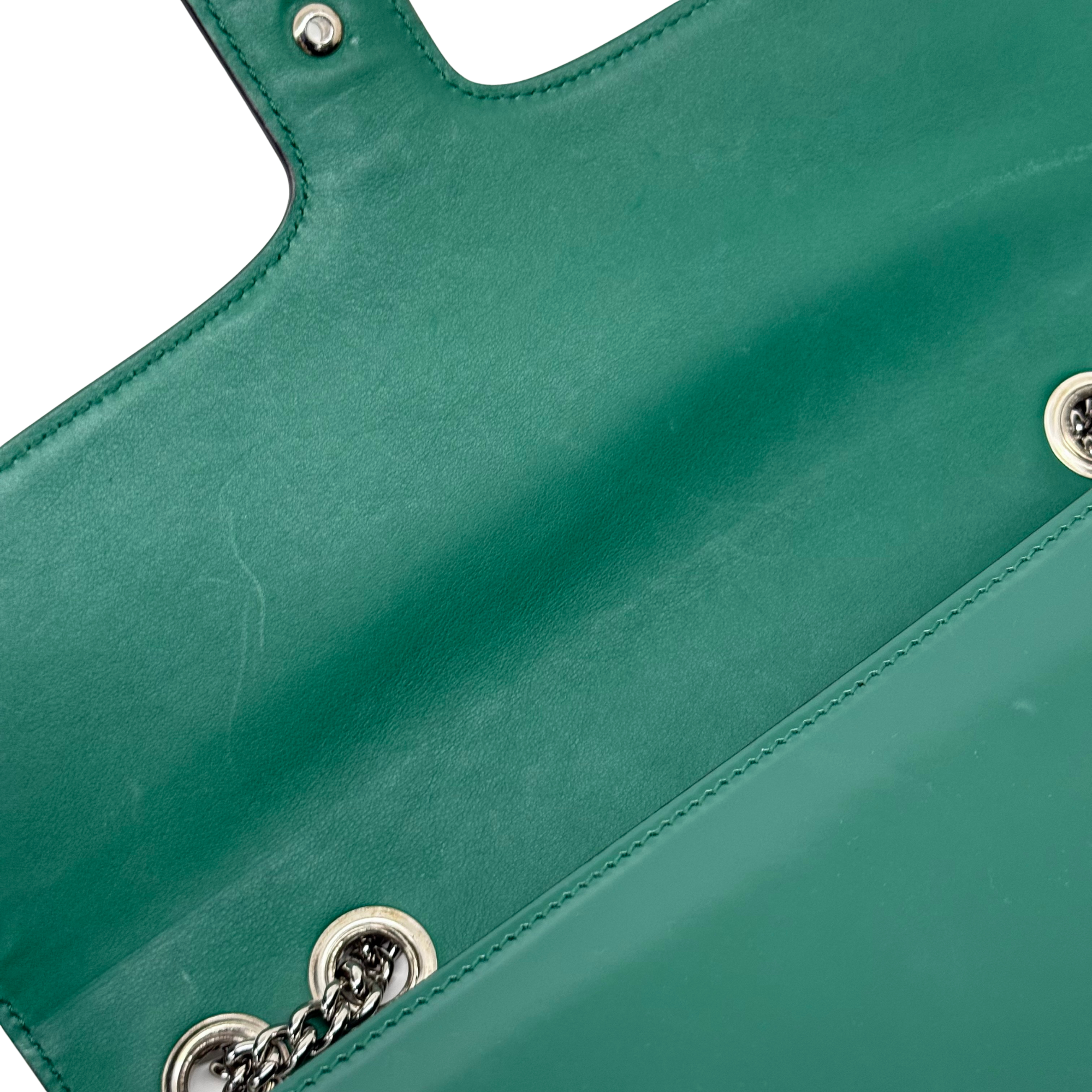 Gucci Green Patent Interlocking G medium crossbody bag (pre-owned)