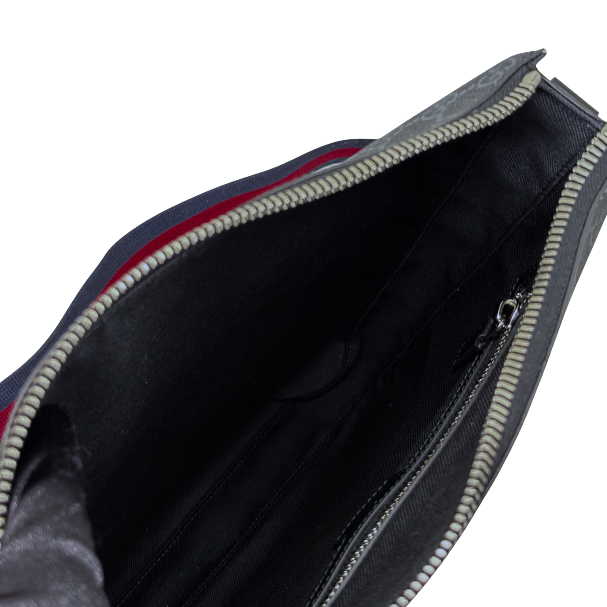 Gucci Web Strap Front Zip Messenger Bag GG Coated Canvas Medium crossbody bag (brand new)