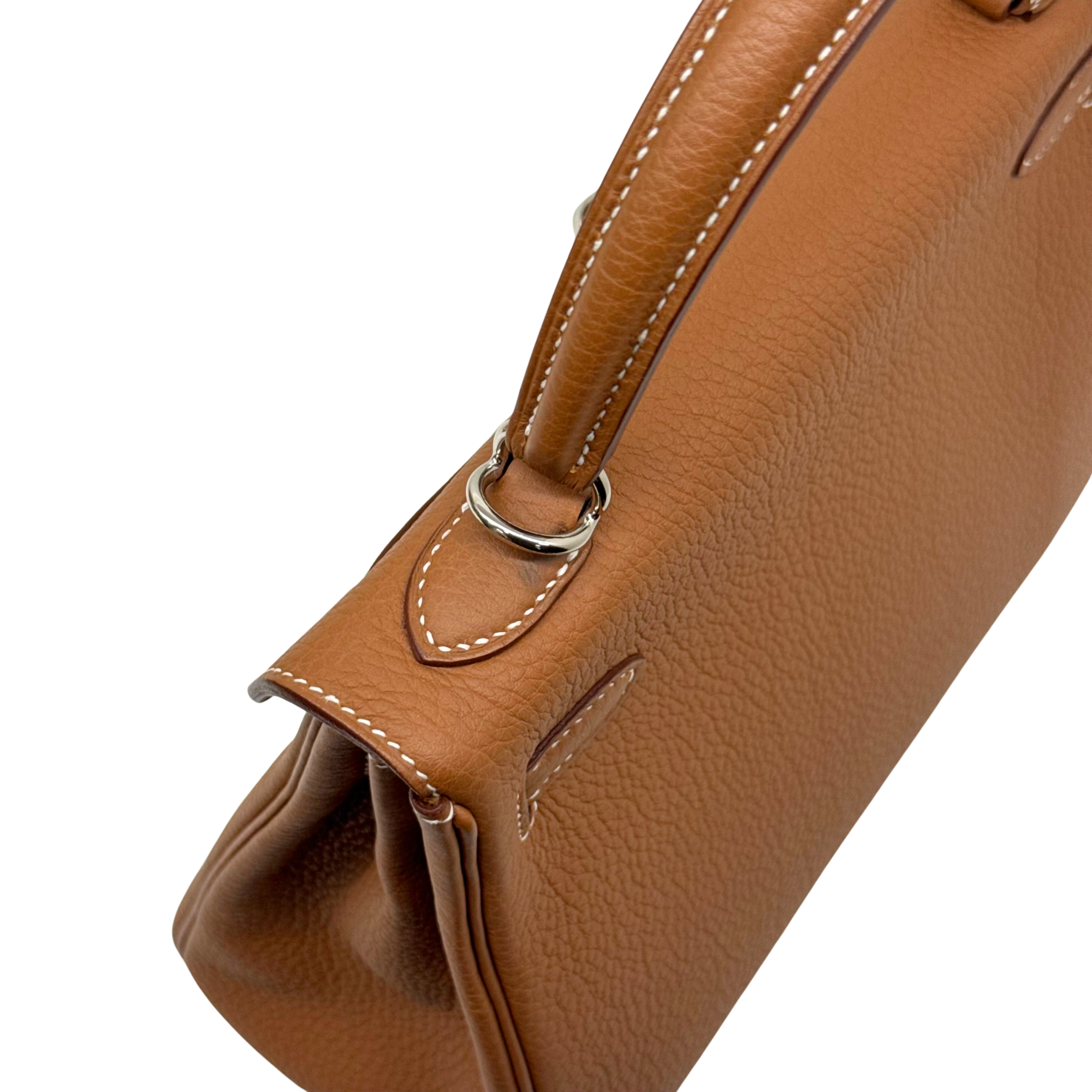 Hermès 2025 Kelly 25 Retourne Togo Gold PHW (pre-owned)