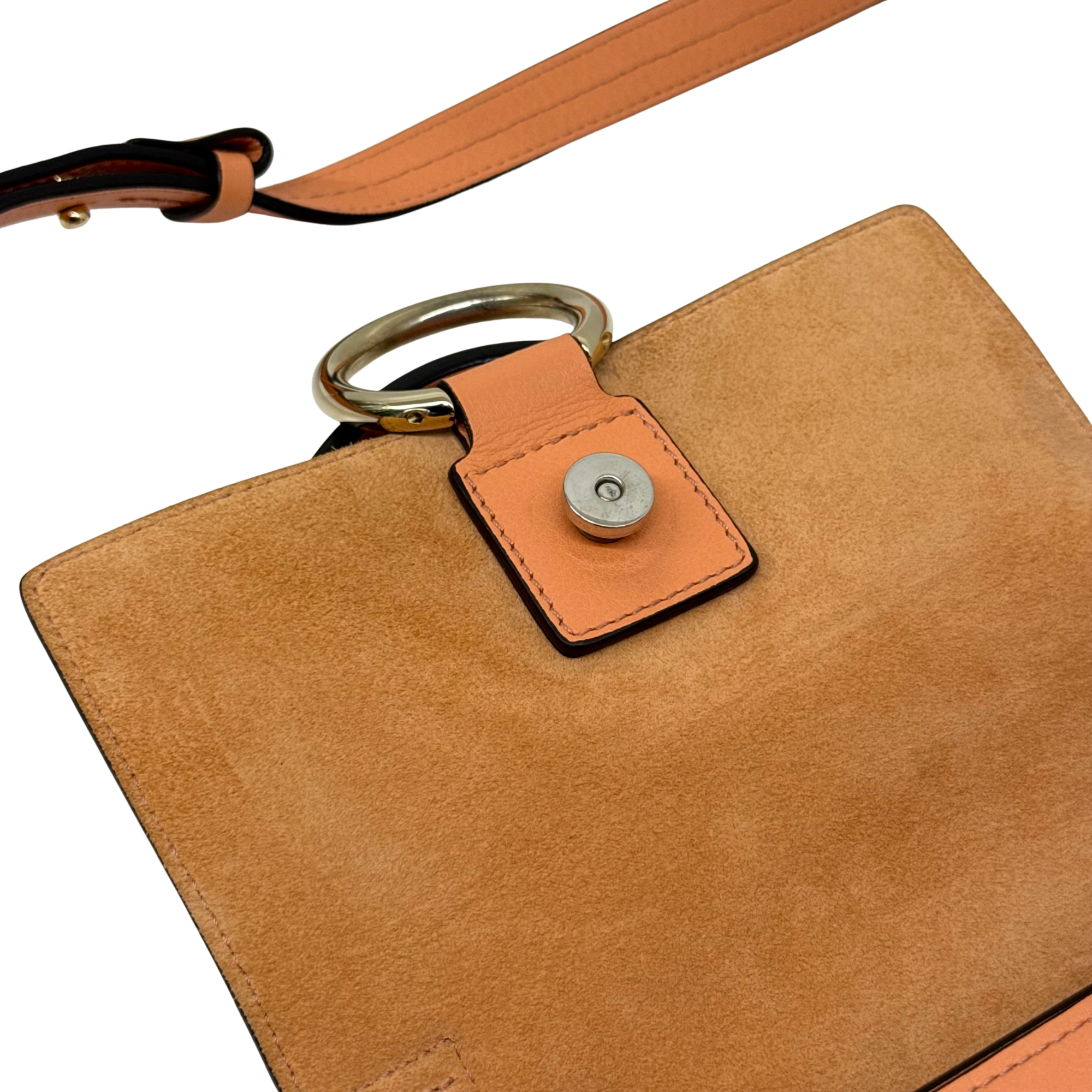 Celine Small Leather Faye Day satchel Bag Orange (pre-owned)
