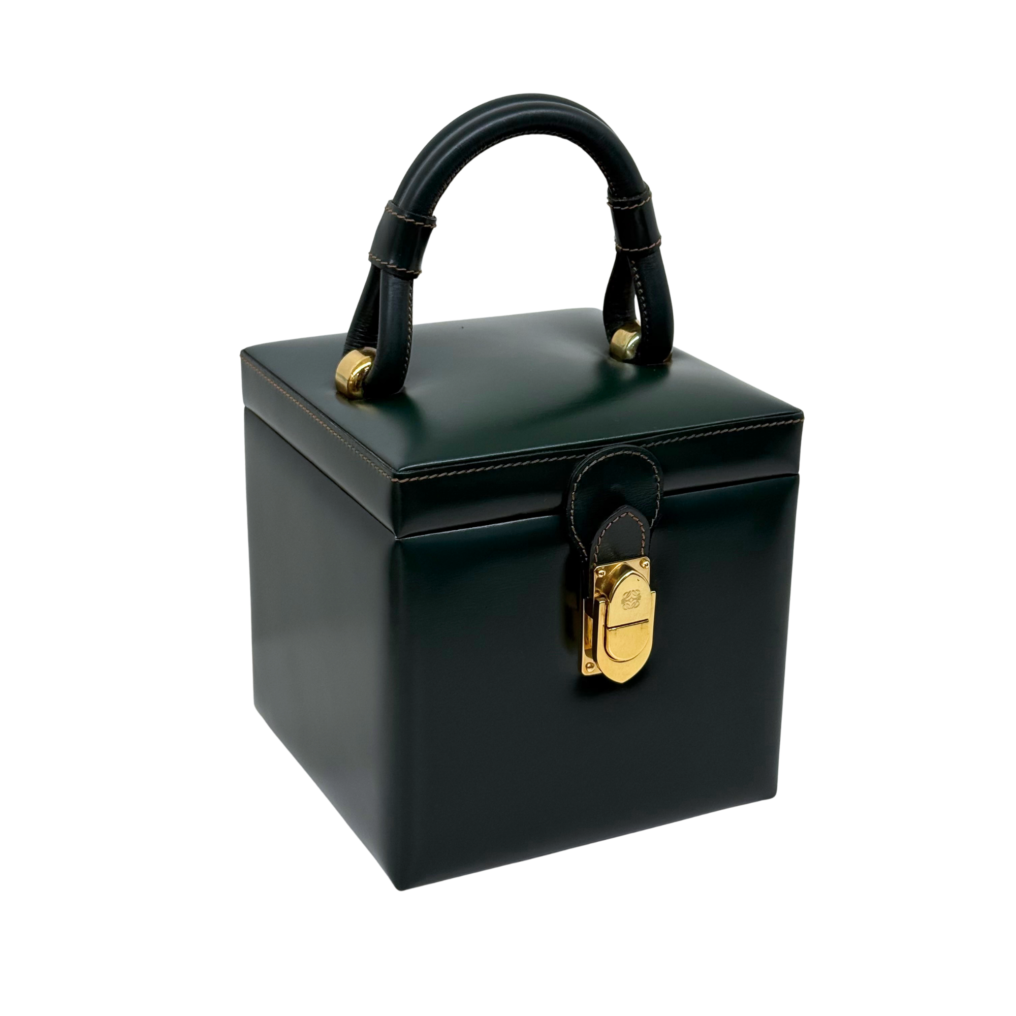 Loewe Anagram Vintage Dark Green vanity handbag (pre-owned)