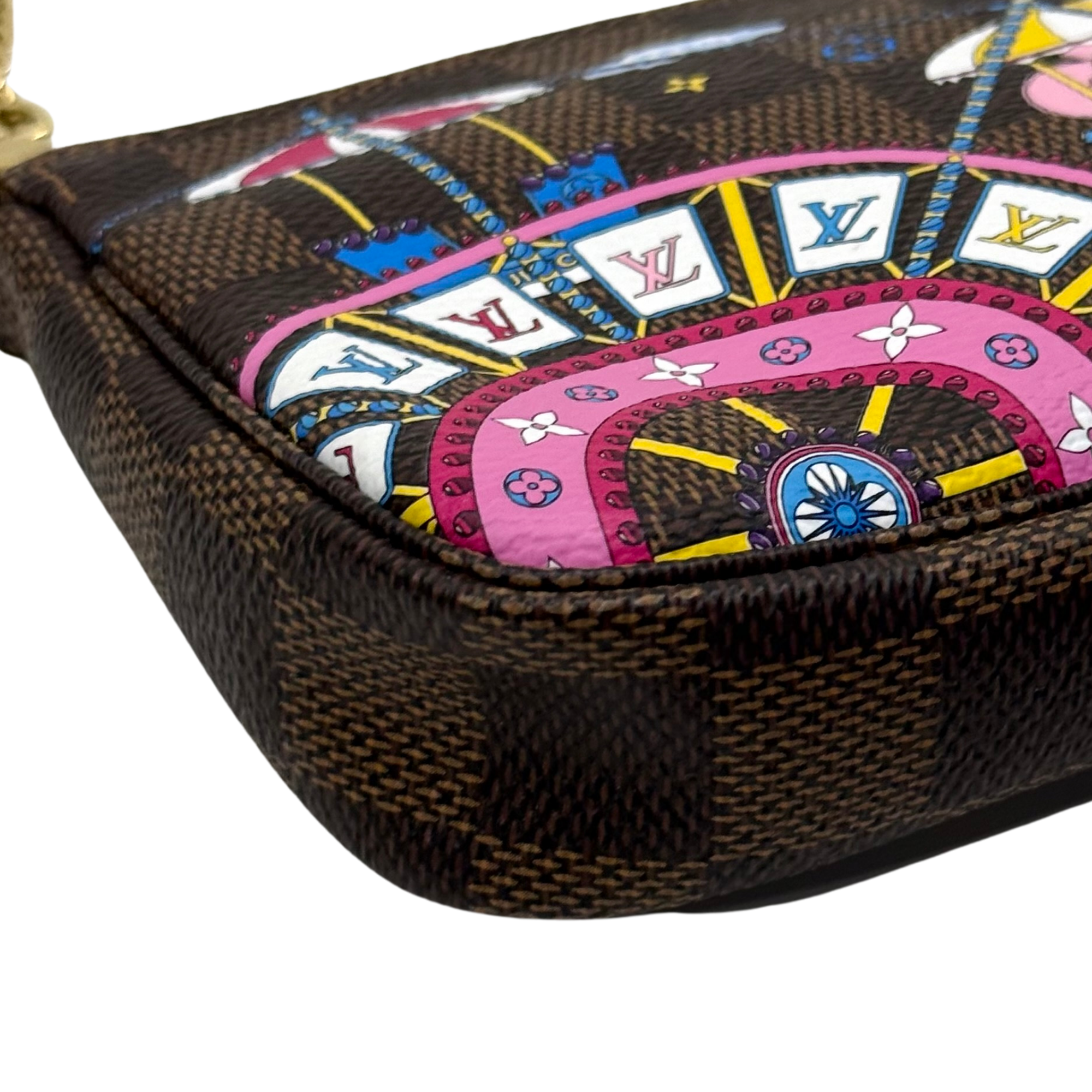 Louis Vuitton Pochette Accessoires Limited Edition Vivienne Xmas Damier Mini clutch bag (pre-owned)
