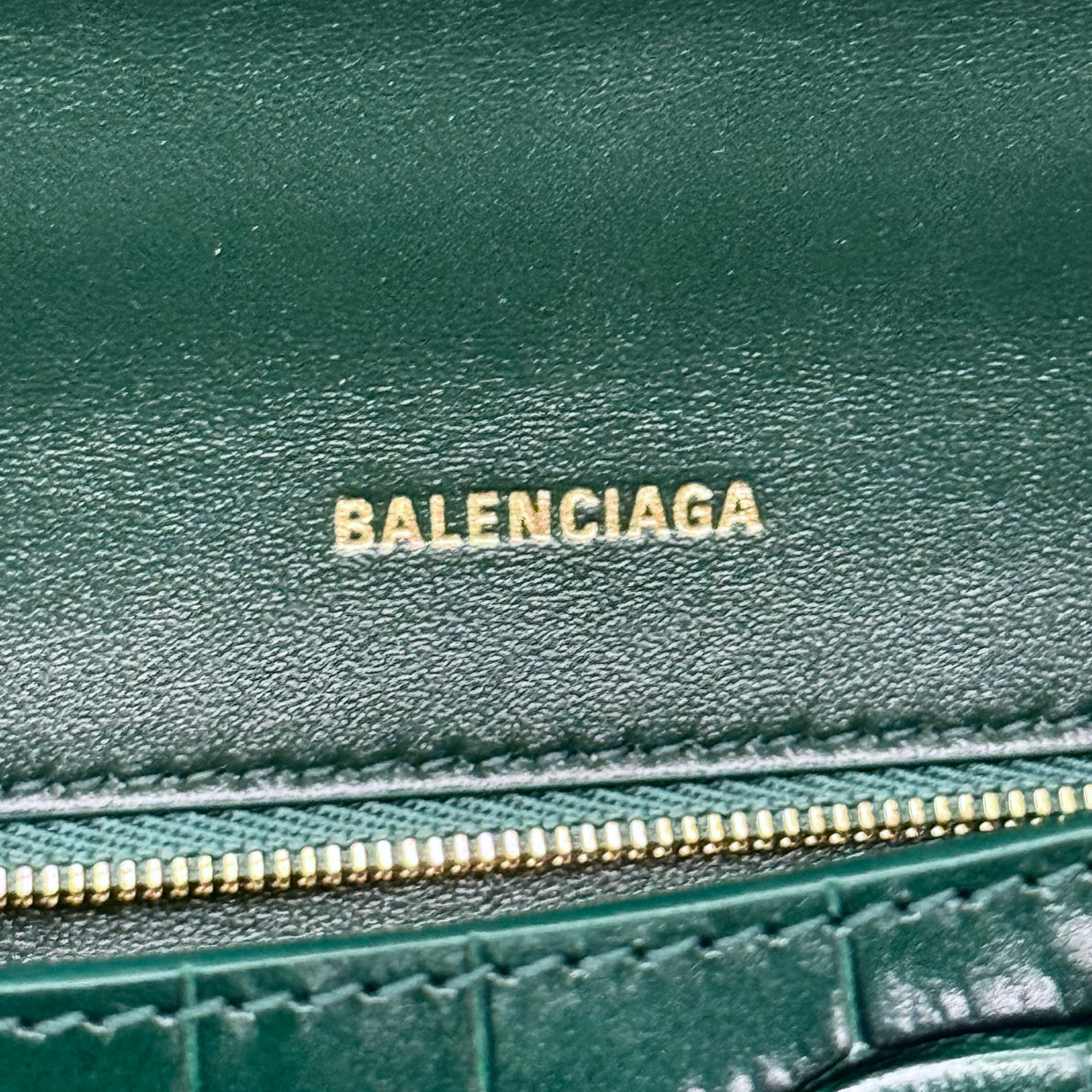 Balenciaga green bag top handle