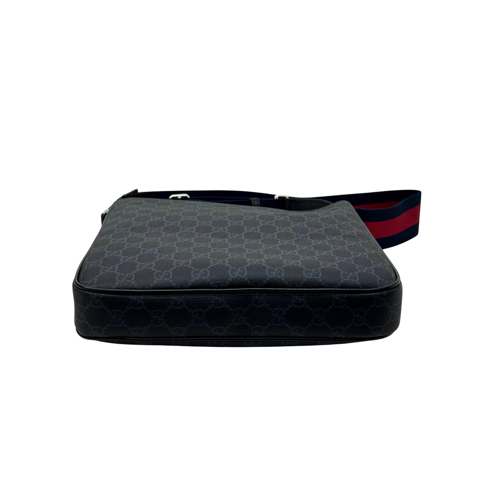 Gucci Web Strap Front Zip Messenger Bag GG Coated Canvas Medium crossbody bag (brand new)
