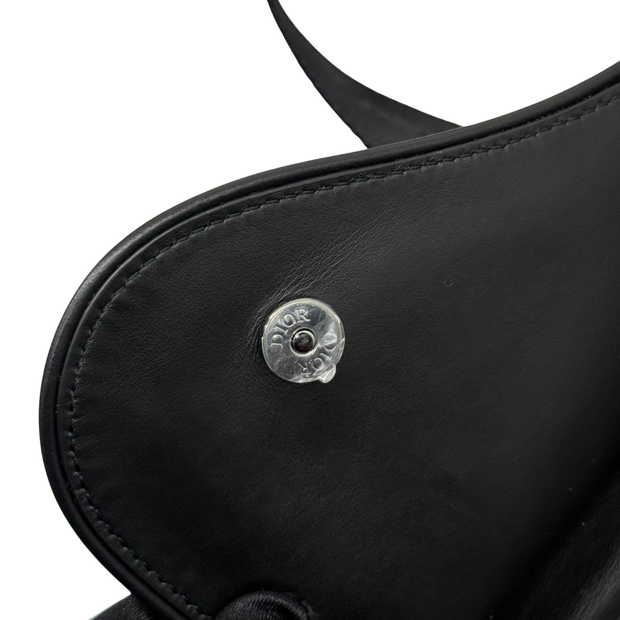 Dior Smooth Calfskin Canvas CD Diamond Men’s Saddle Bag Black (brand new)