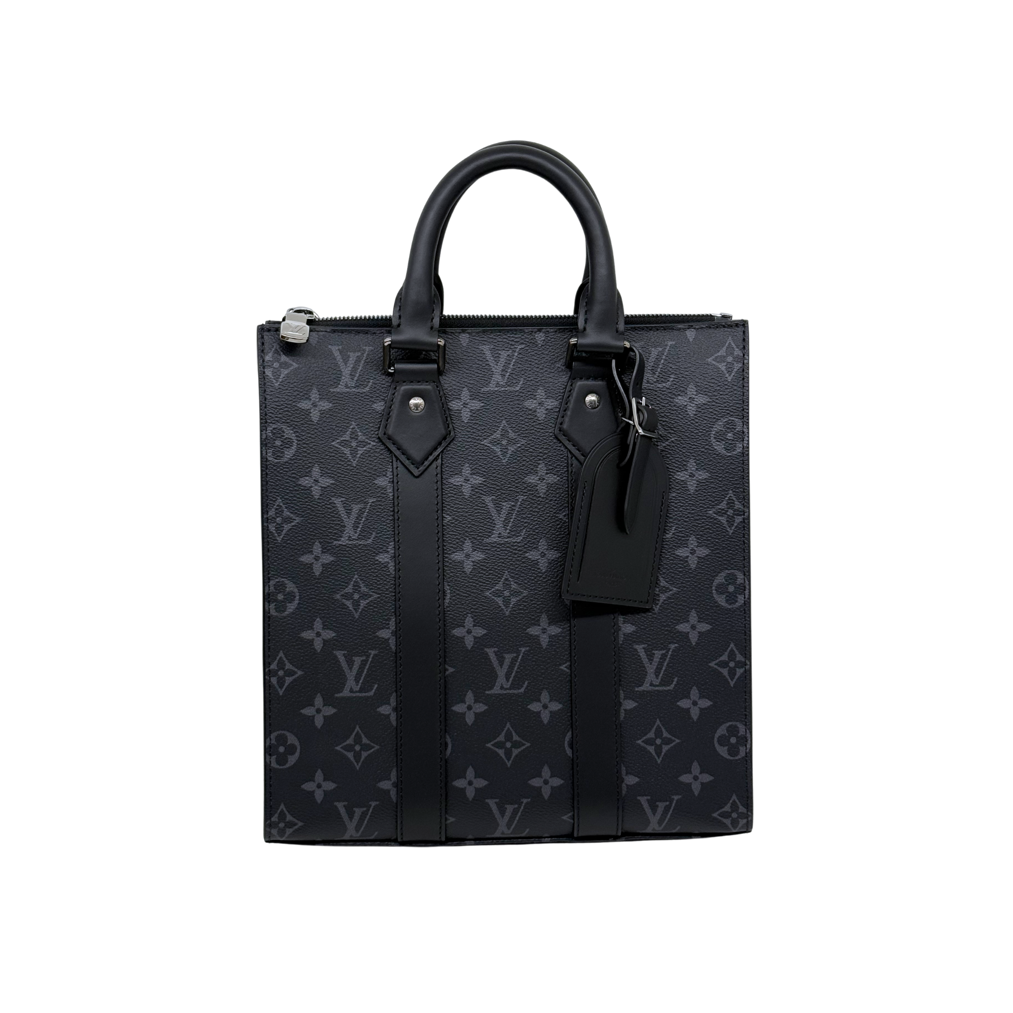 Louis Vuitton Sac Plat PM Monogram Eclipse Coated Canvas Top Handle Bag (brand new)