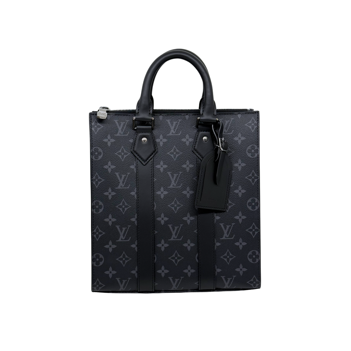 Louis Vuitton Sac Plat PM Monogram Eclipse Coated Canvas Top Handle Bag (brand new)
