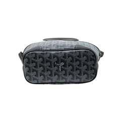 Pre-owned Goyard bag front view with patterned canvas and top clasp
