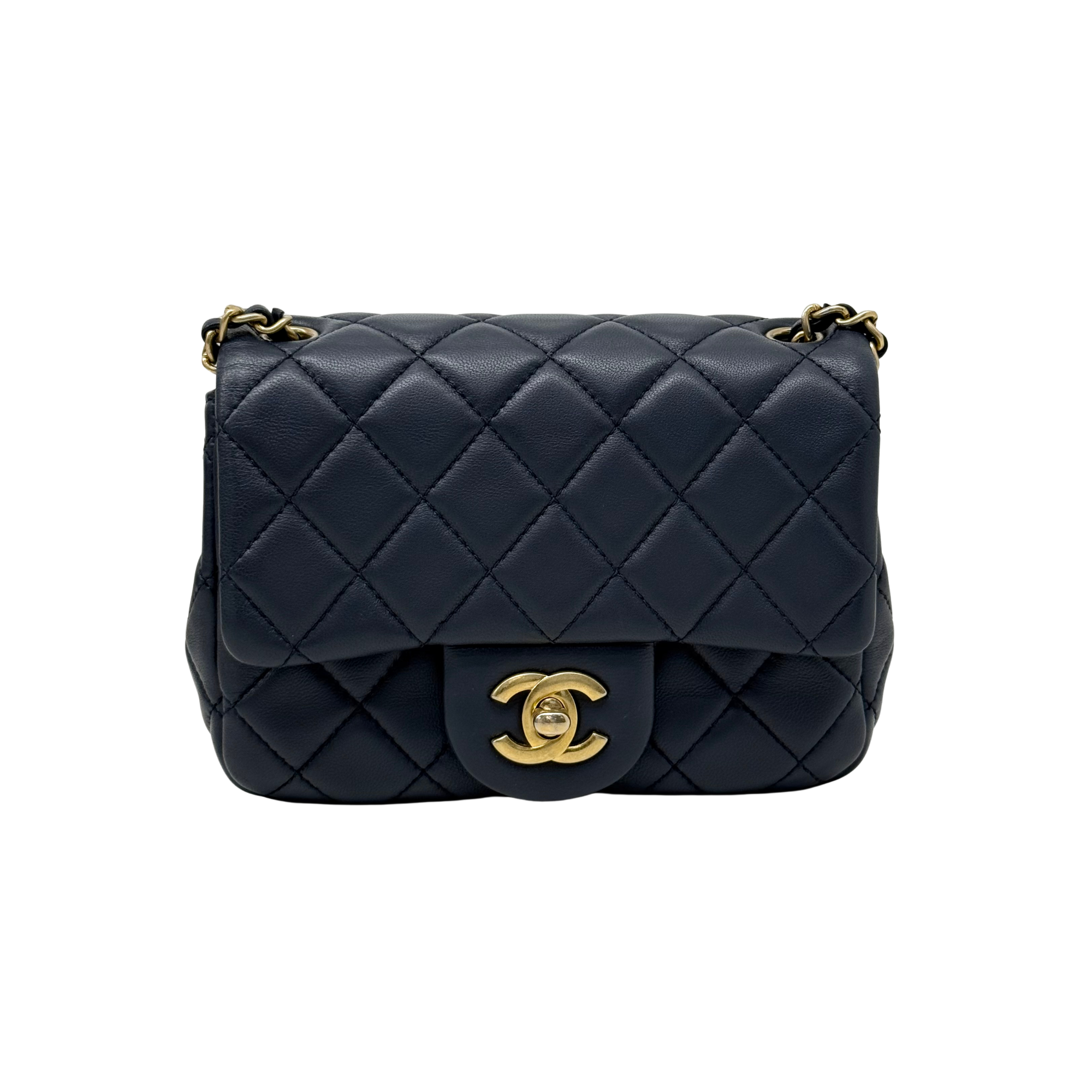 Chanel dark blue flap bag